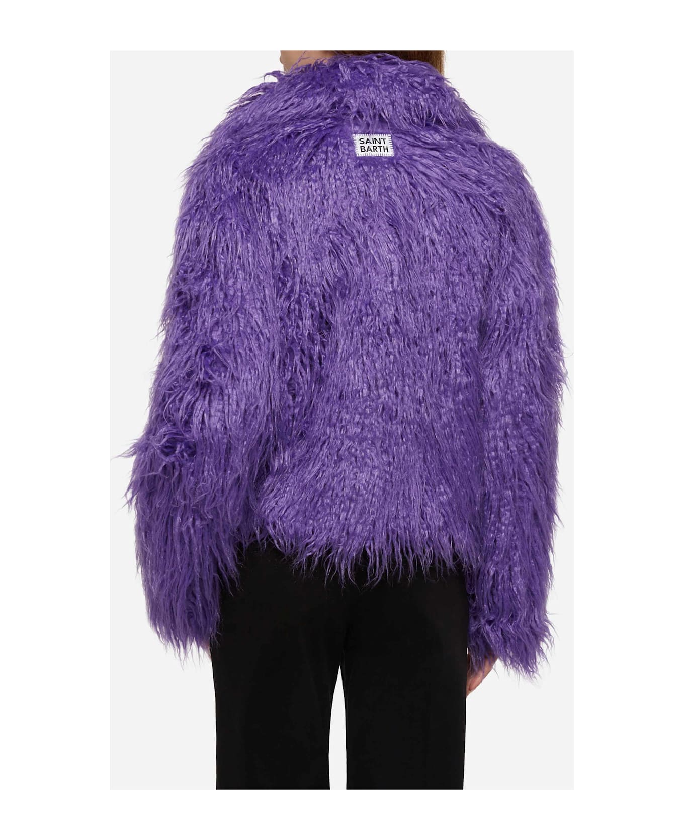 MC2 Saint Barth Purple Furry Short Jacket Sully - PINK