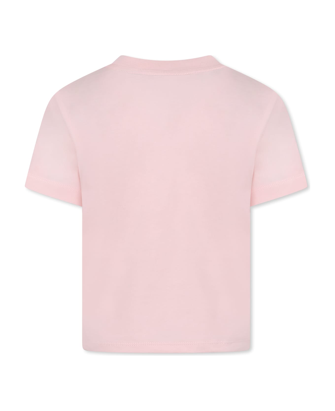 Kenzo Kids Pink T-shirt For Girl Wih Boke Flower - Pink