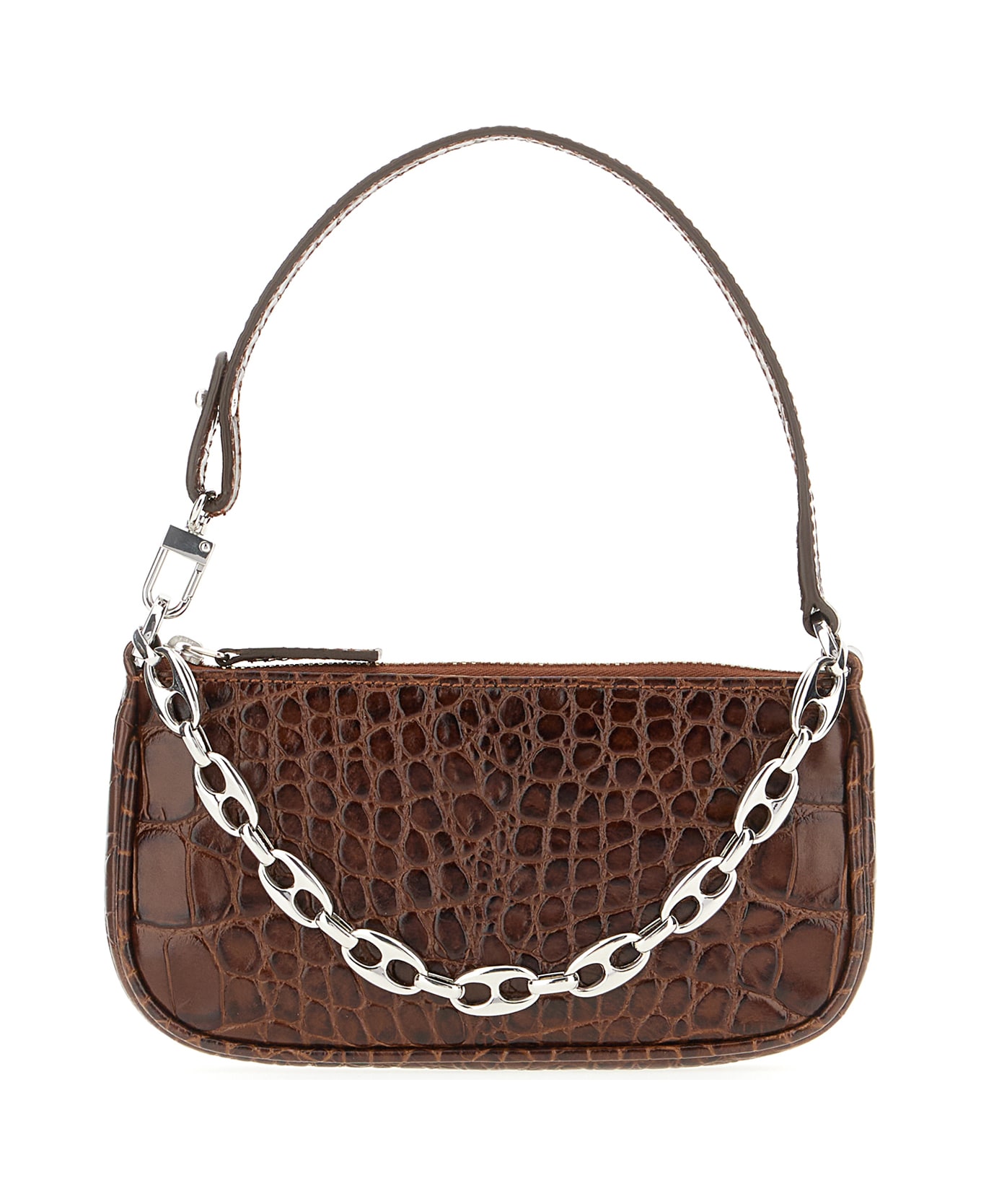 BY FAR Chocolate Leather Rachel Handbag - NUTELLA