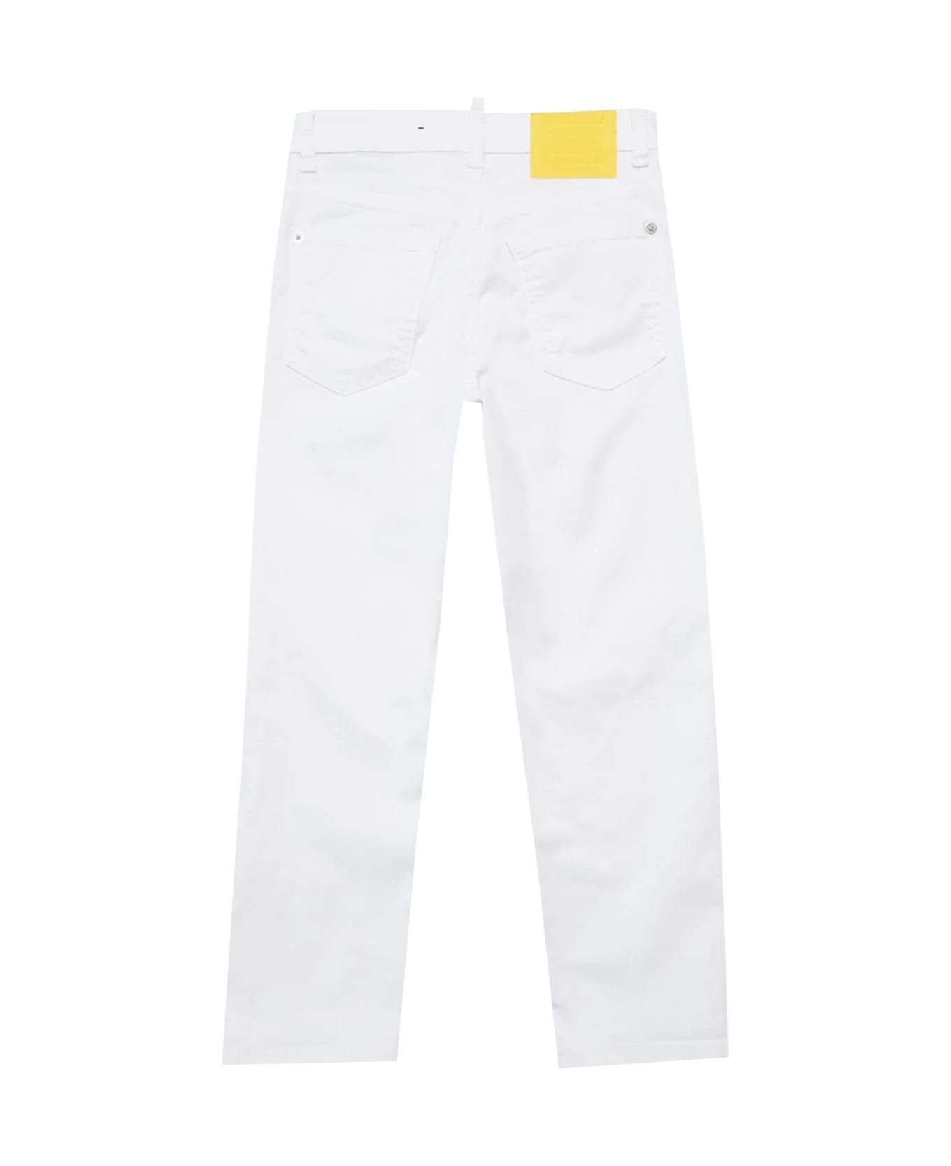 Dsquared2 Stretch Cotton Pants - White ボトムス