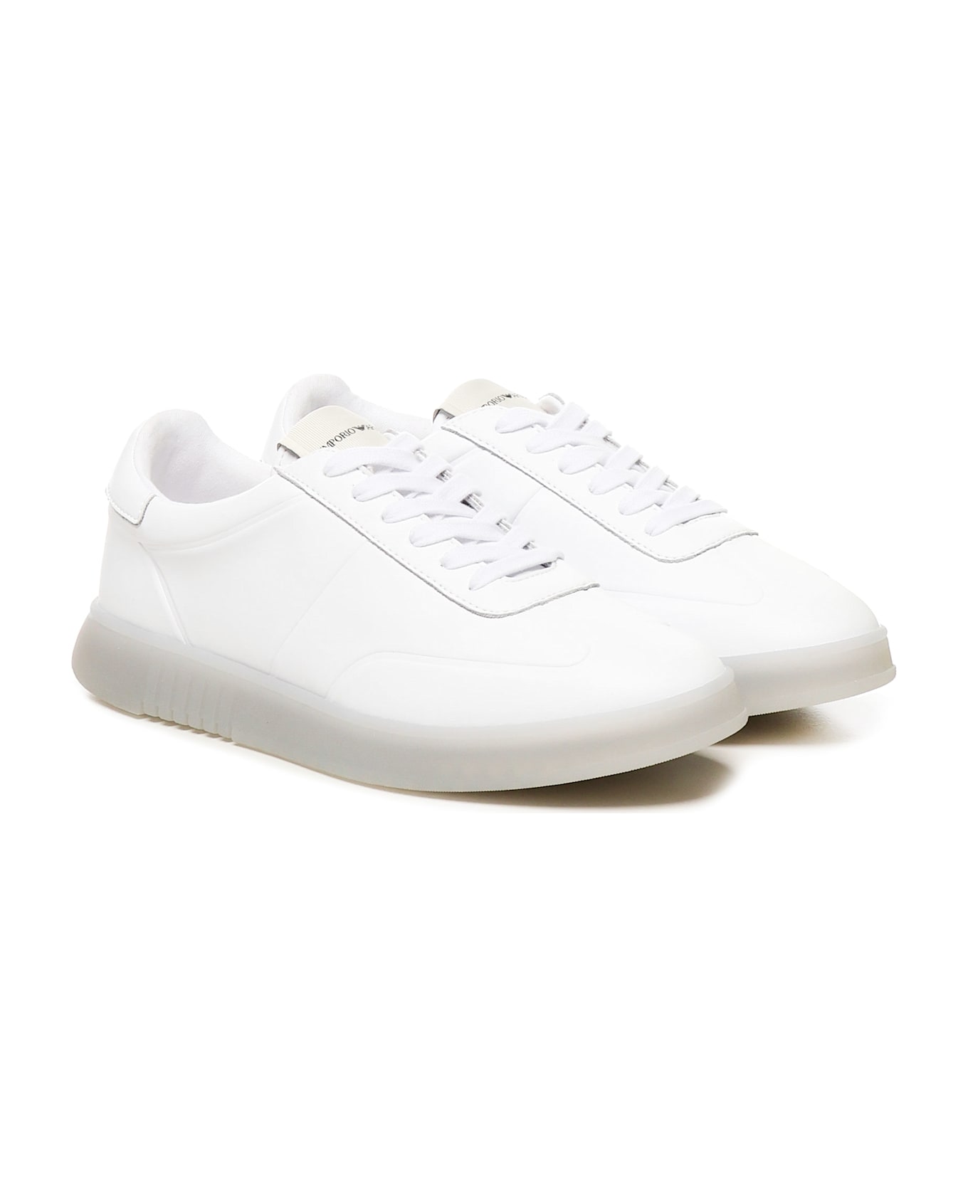 Emporio Armani Leather Sneakers - White