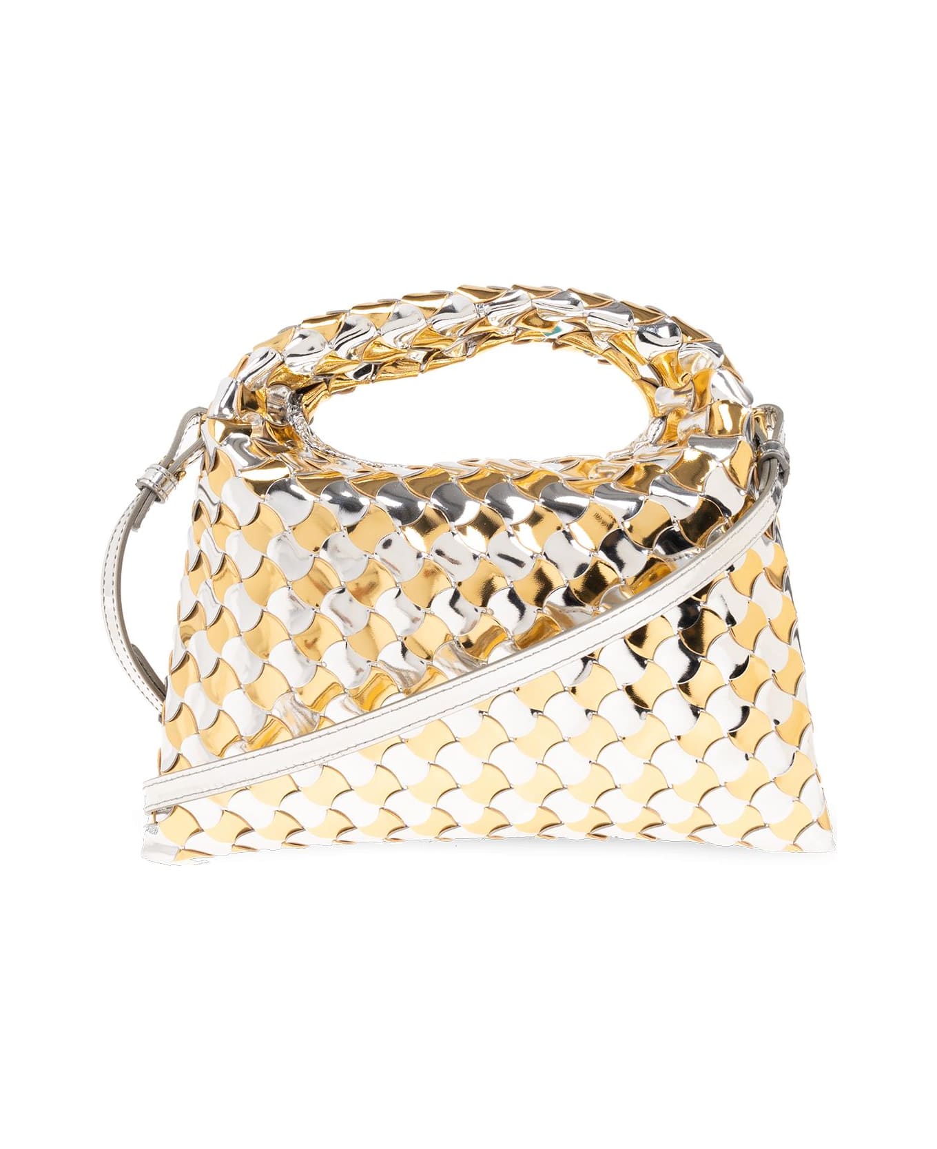 Bottega Veneta 'hop Mini' Shoulder Bag - Silver/gold トートバッグ