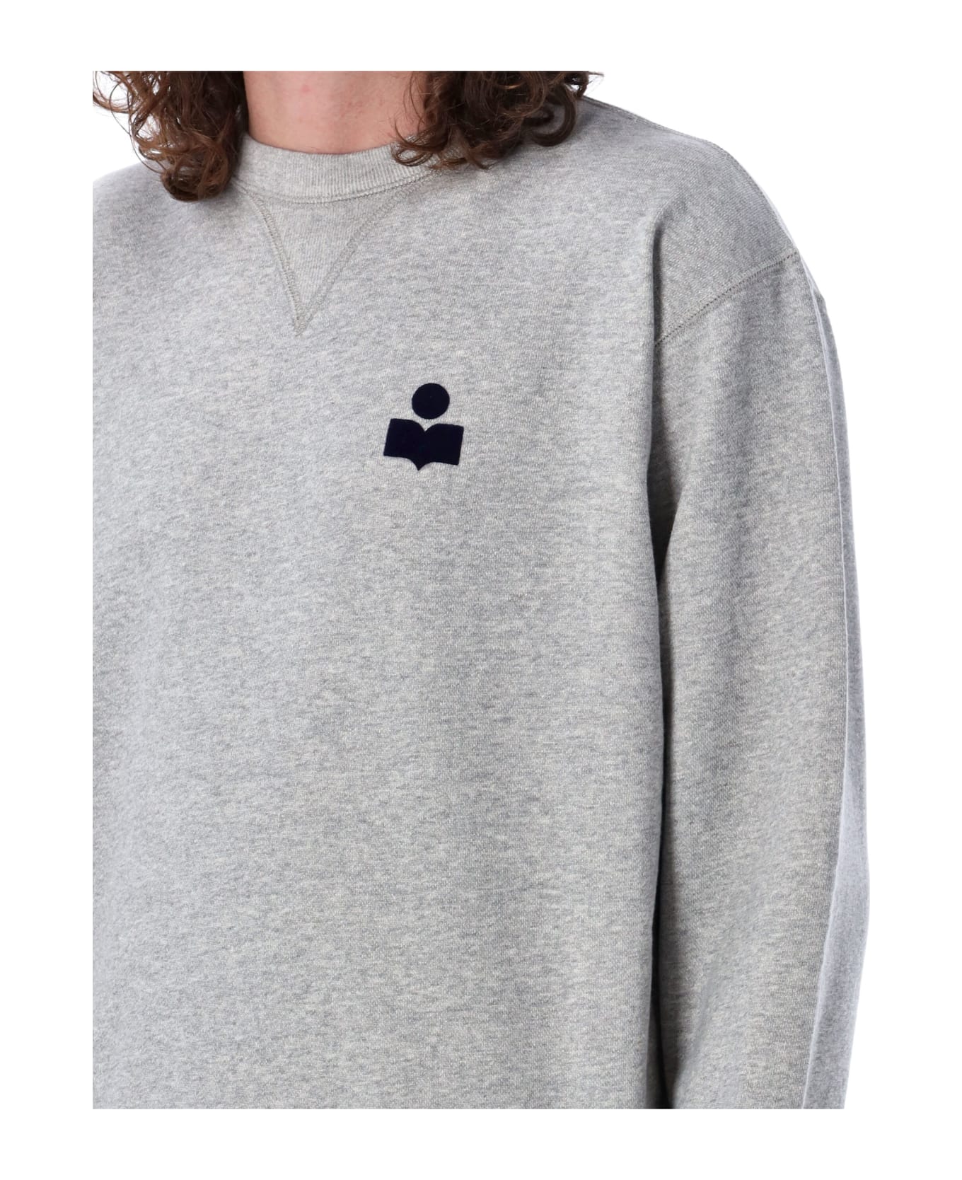 Isabel Marant Mike Logo Sweatshirt - GREY MIDNIGHT