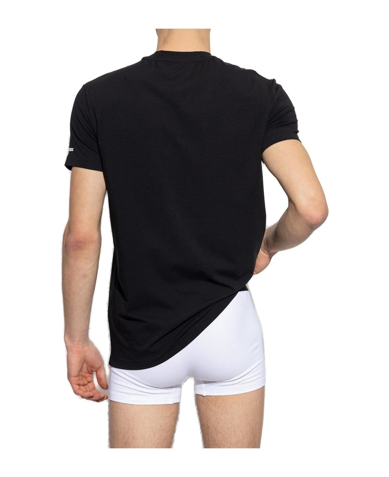 Dsquared2 Logo Printed Two-pack T-shirt - Black