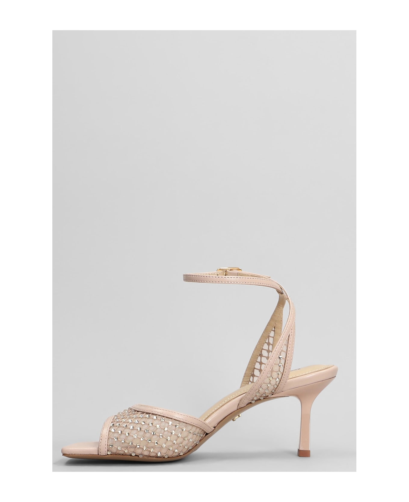 Lola Cruz Carmen 65 Sandals In Powder Leather - powder