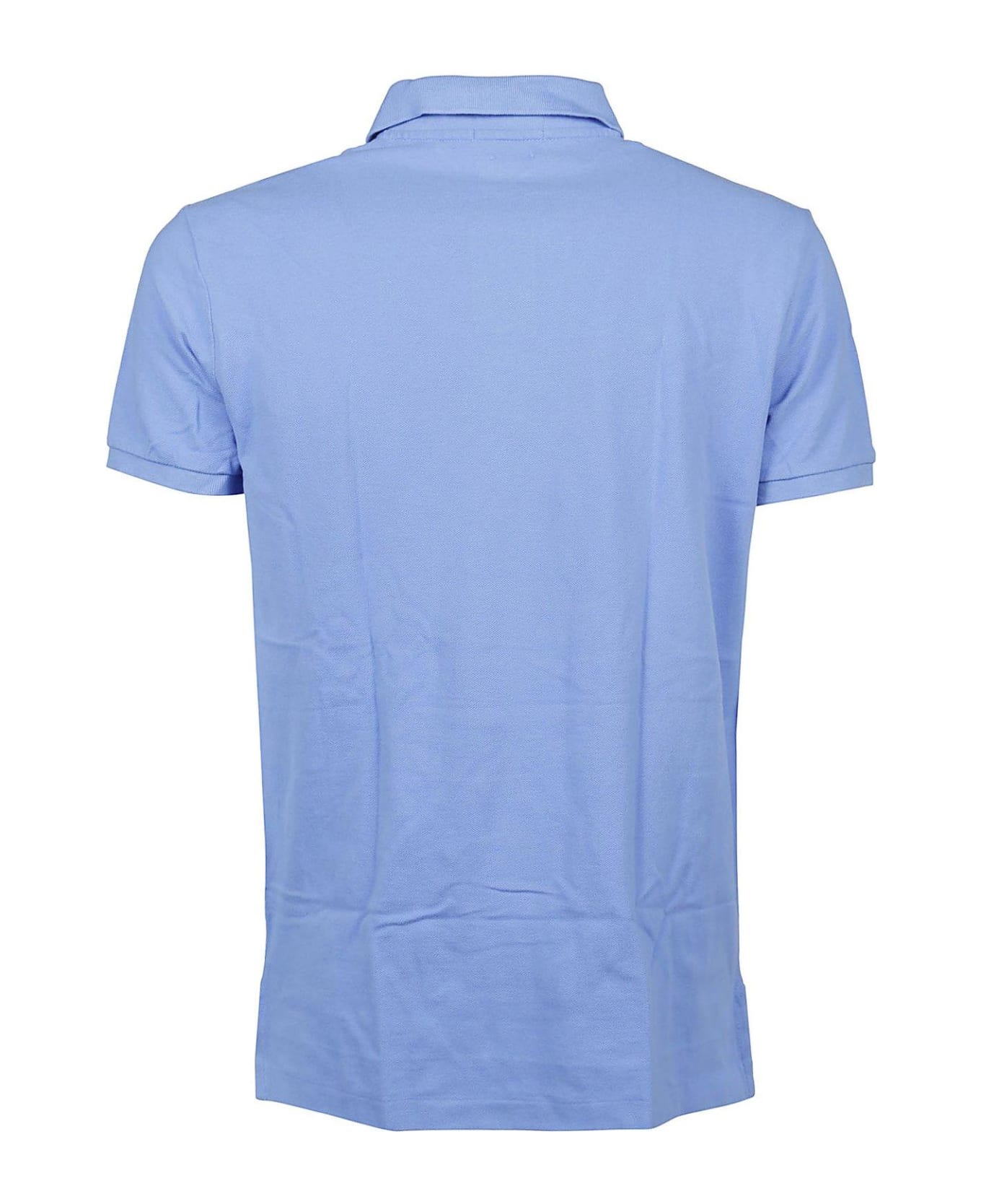 Ralph Lauren Logo Embroidered Short-sleeved Polo Shirt - Harbor Island Blue