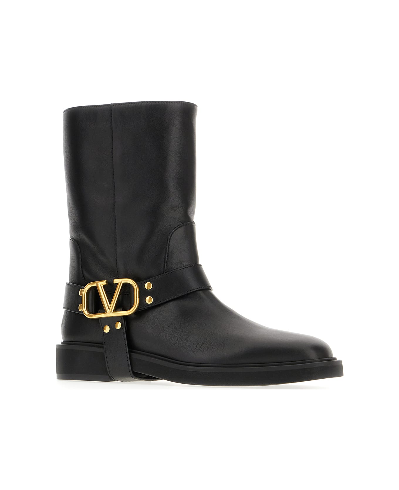 Valentino Garavani Black Leather Boots - Nero