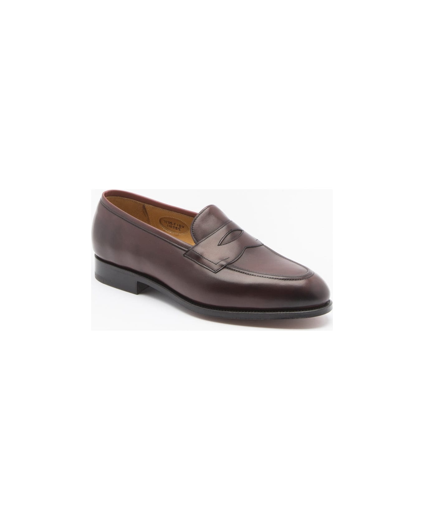 Edward Green Piccadilly Burgundy Antique Calf Penny Loafer - Bordeaux