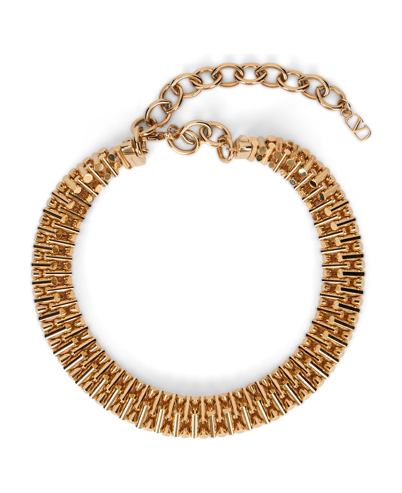 Valentino Garavani Elegant And Versatile Golden Necklace - Gold