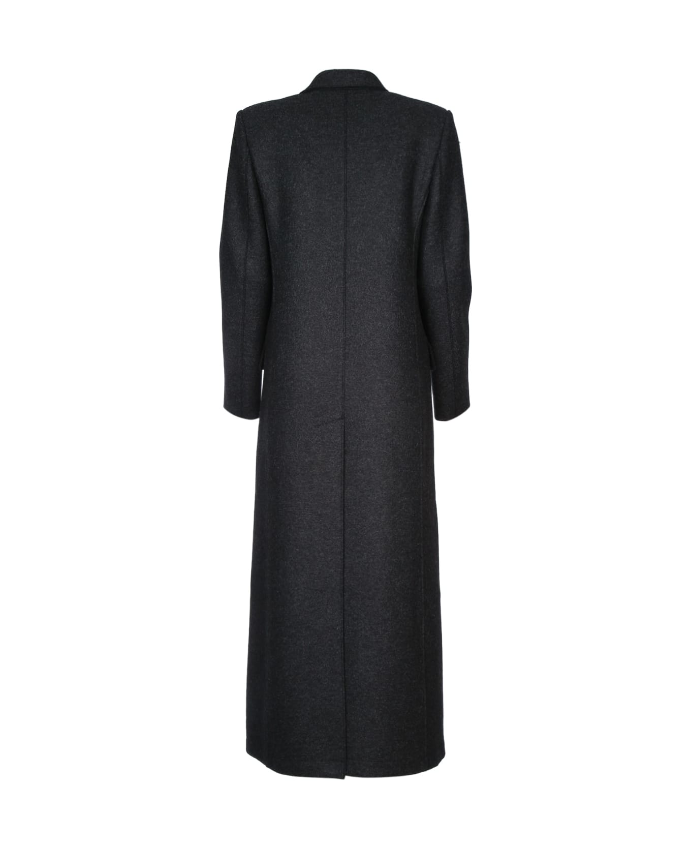Harris Wharf London Women Long Double Breasted Tailored Coat Pressed W - ANTHRACITE