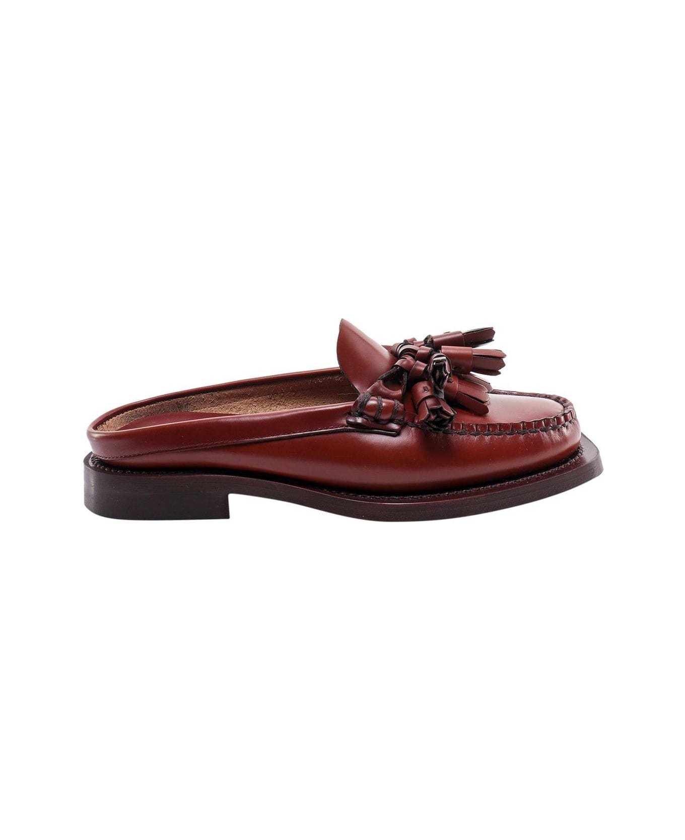Hereu Cairel Tasseled Mule Loafers - Tan