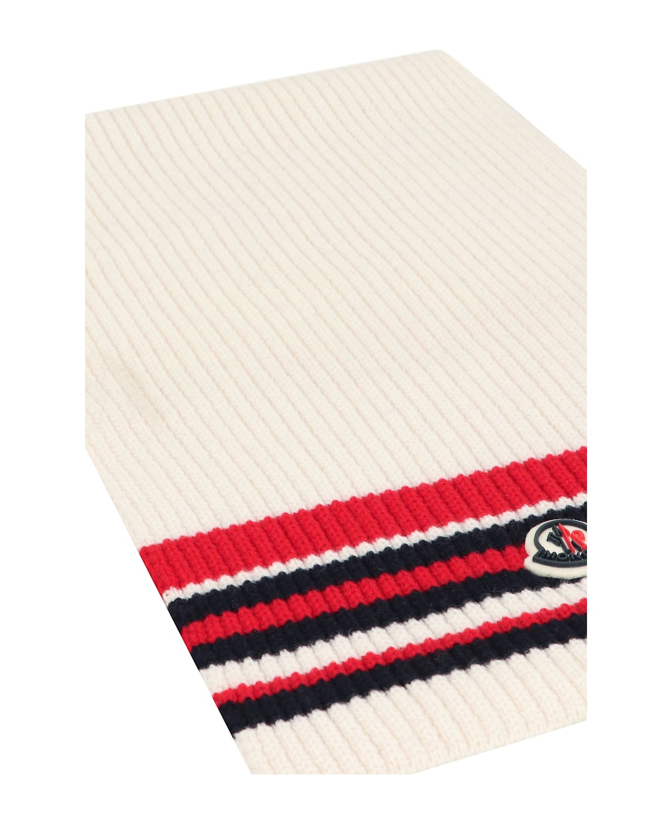 Moncler Wool And Cashemre Scarf - White