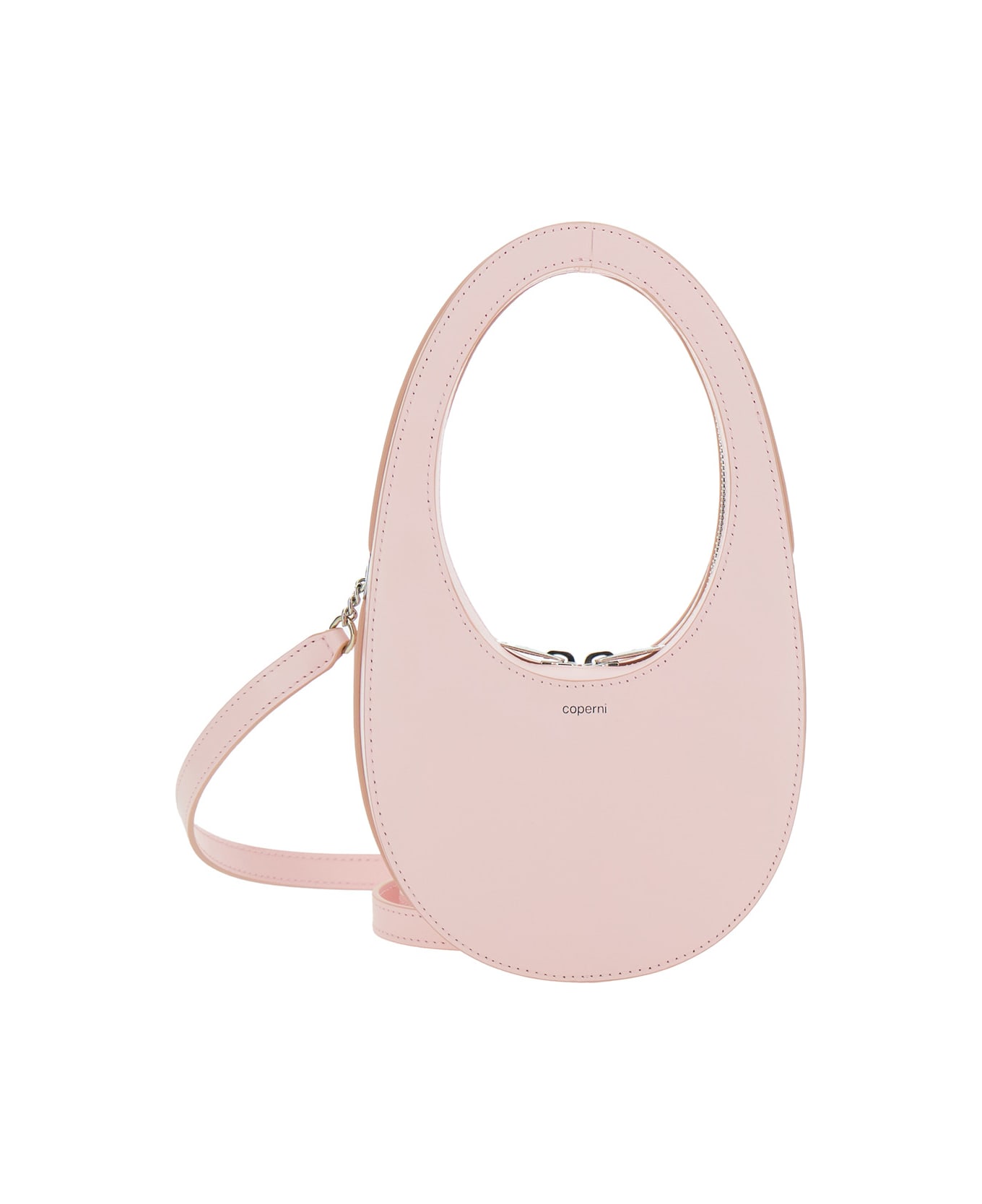 Coperni 
mini Swipe
 Pink Crossbody Bag With Embossed Logo And Removable Shoulder Strap In Leather Woman - Pink