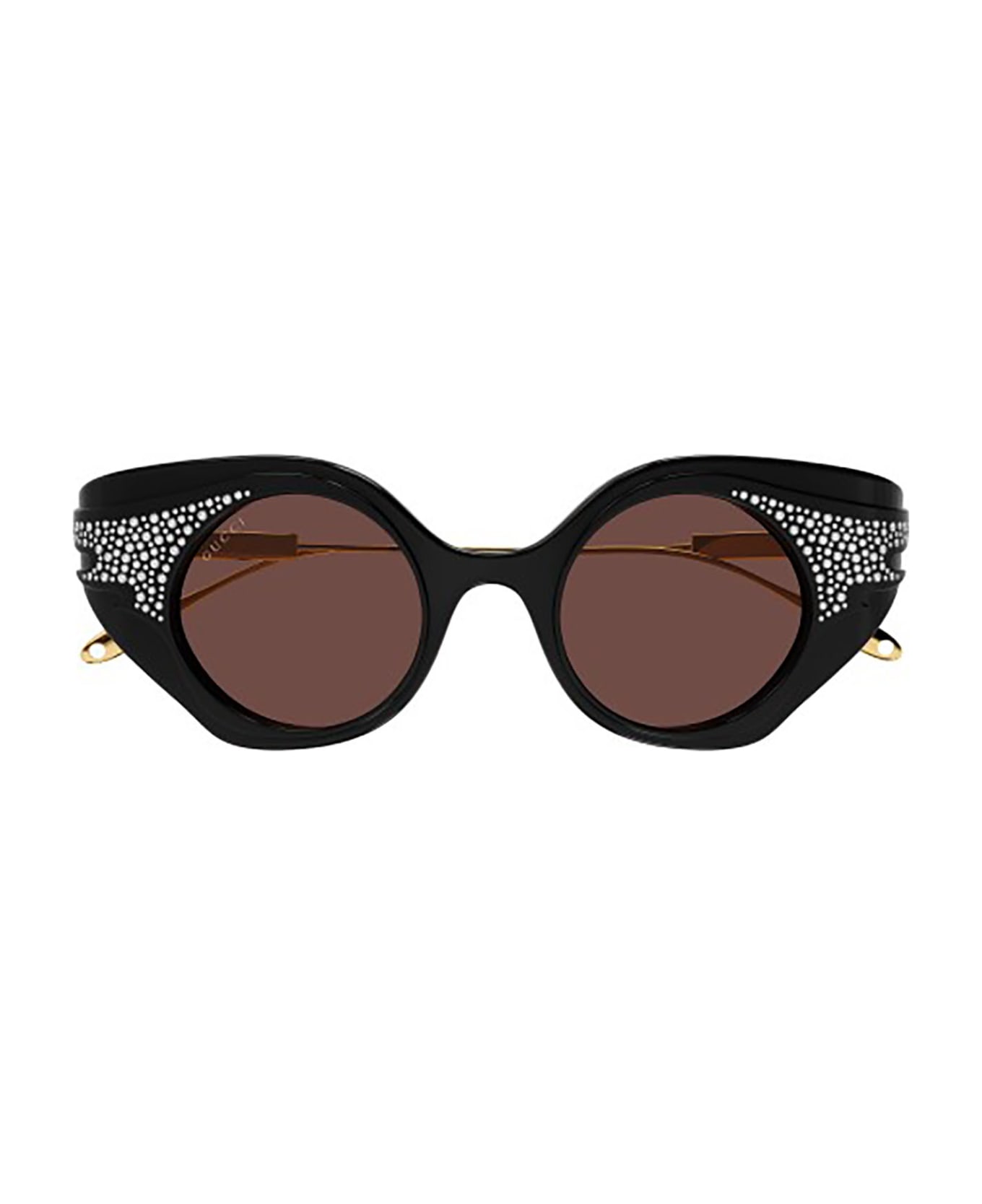Gucci Eyewear GG1327S Sunglasses - Black Gold Brown
