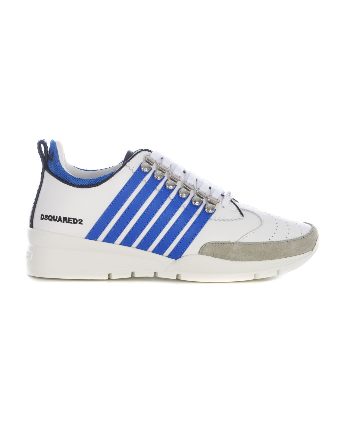 Dsquared2 Legendary Striped Almond Toe Sneakers - Bianco/azzurro