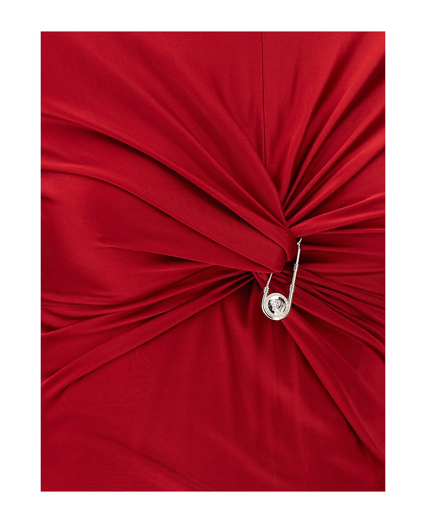 Versace 'safety Pin' Dress - Red