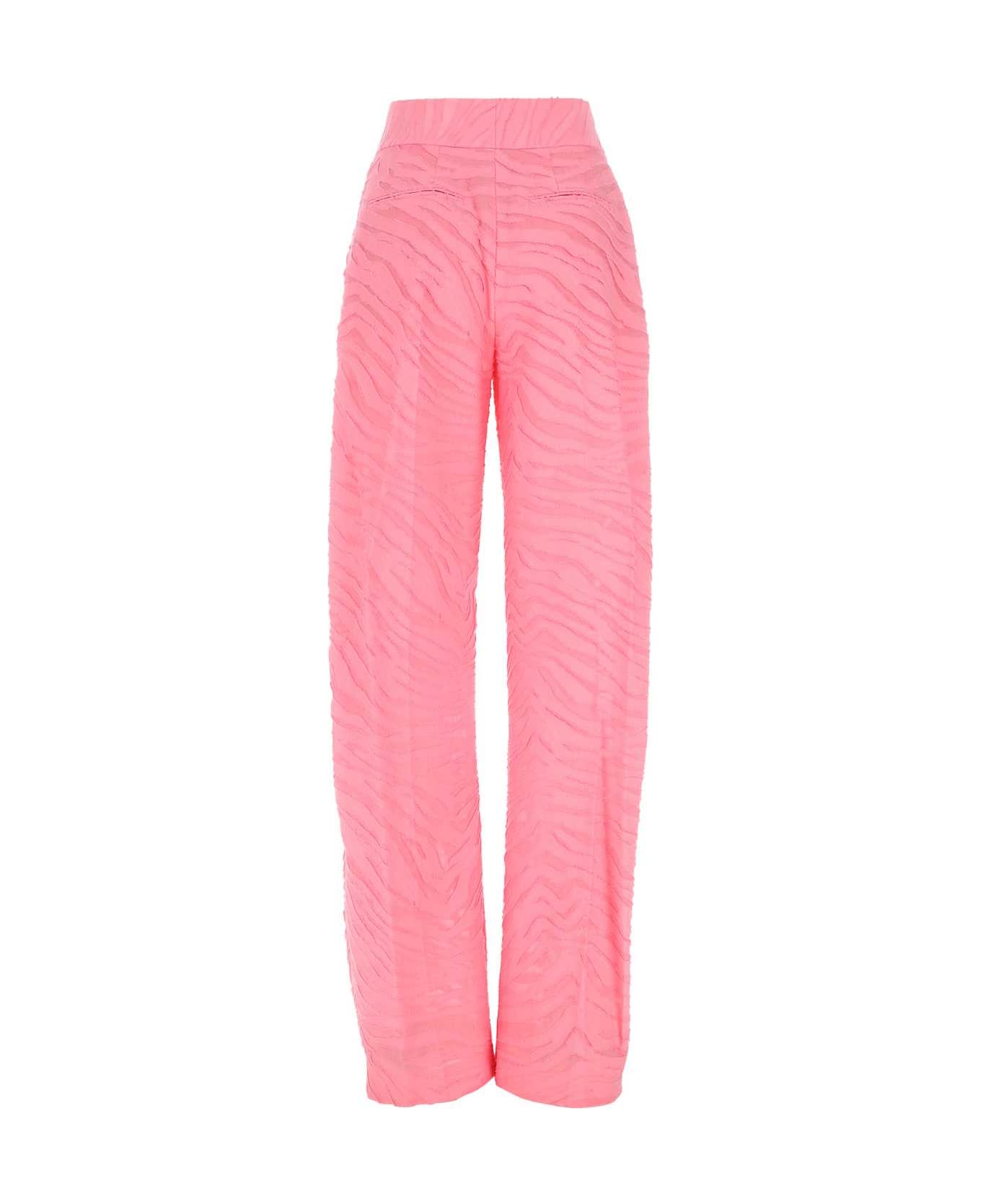 The Attico Pink Cotton Blend Wide-leg Gary Pant - 119 ボトムス