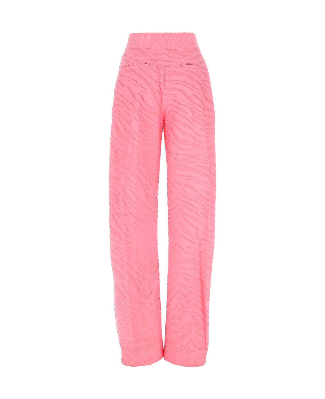 The Attico Pink Cotton Blend Wide-leg Gary Pant - 119