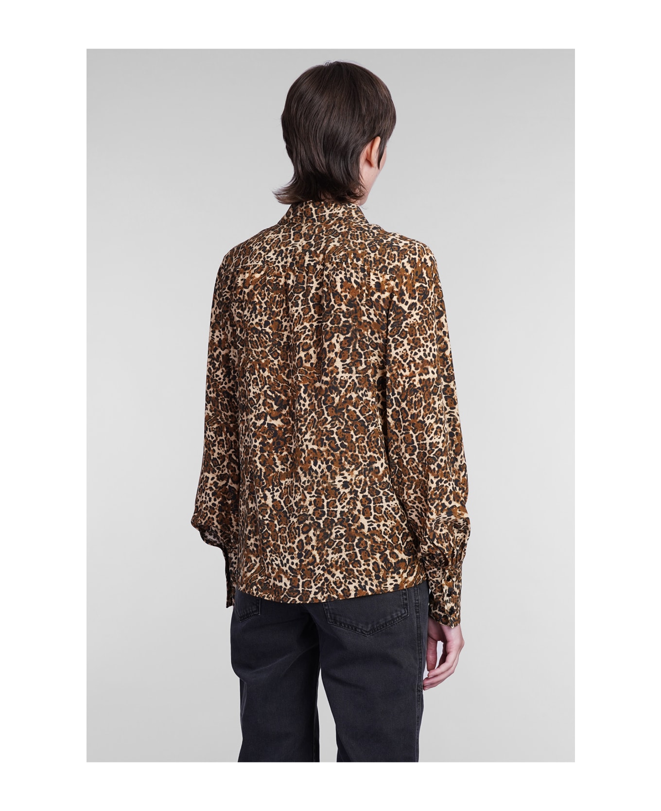 Isabel Marant Teysa Shirt In Animalier Silk - Animalier