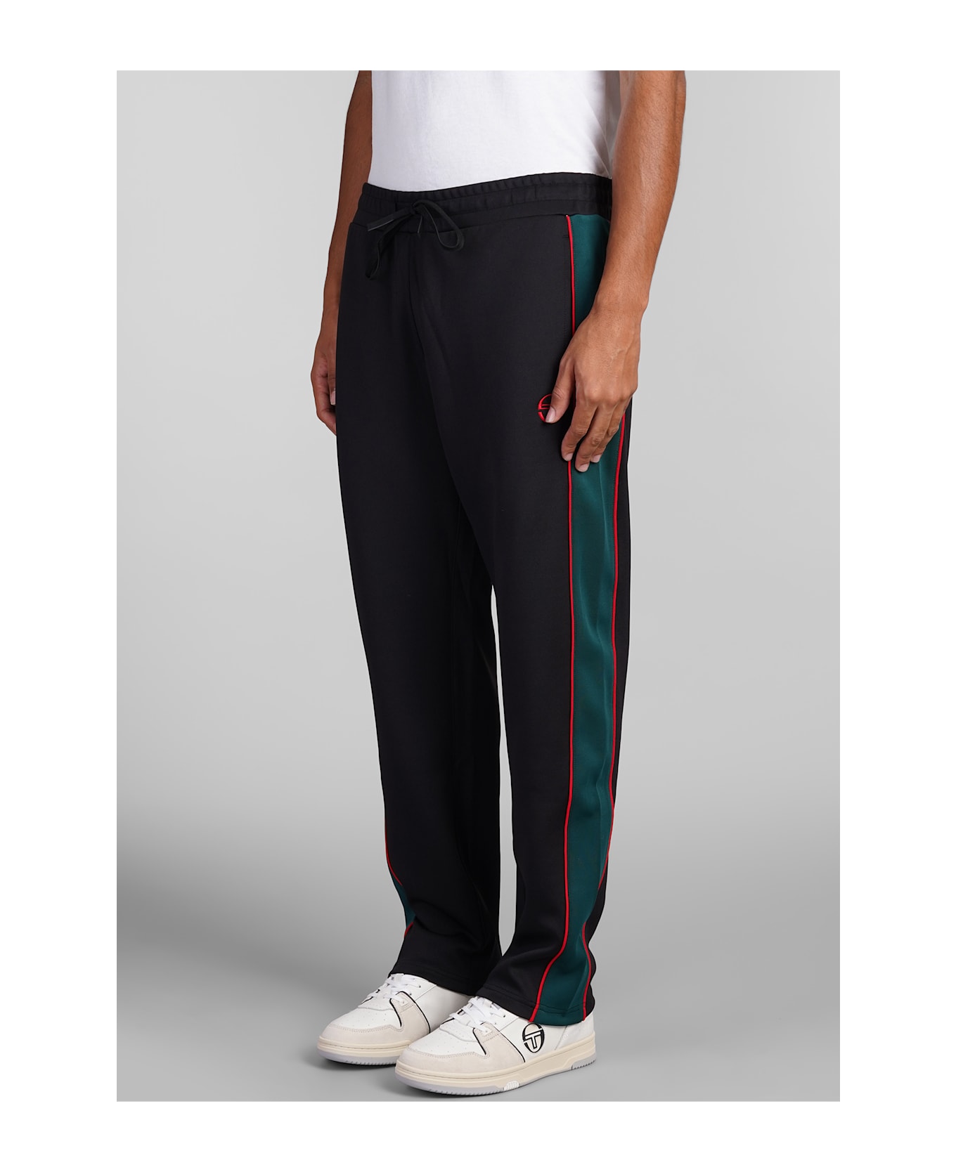 Sergio Tacchini Pants In Black Polyester - black