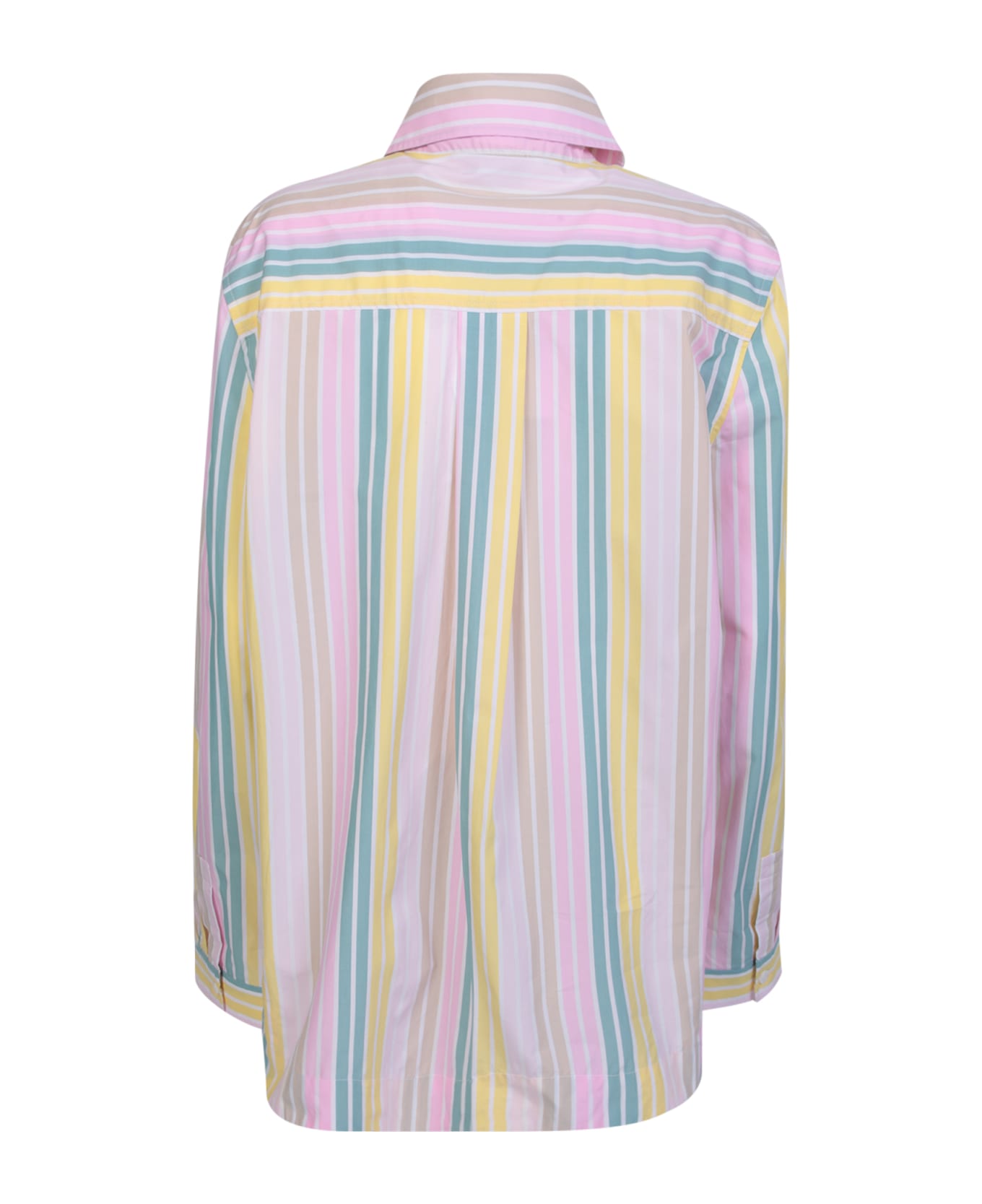 Ganni Multicolor Striped Shirt - Pink
