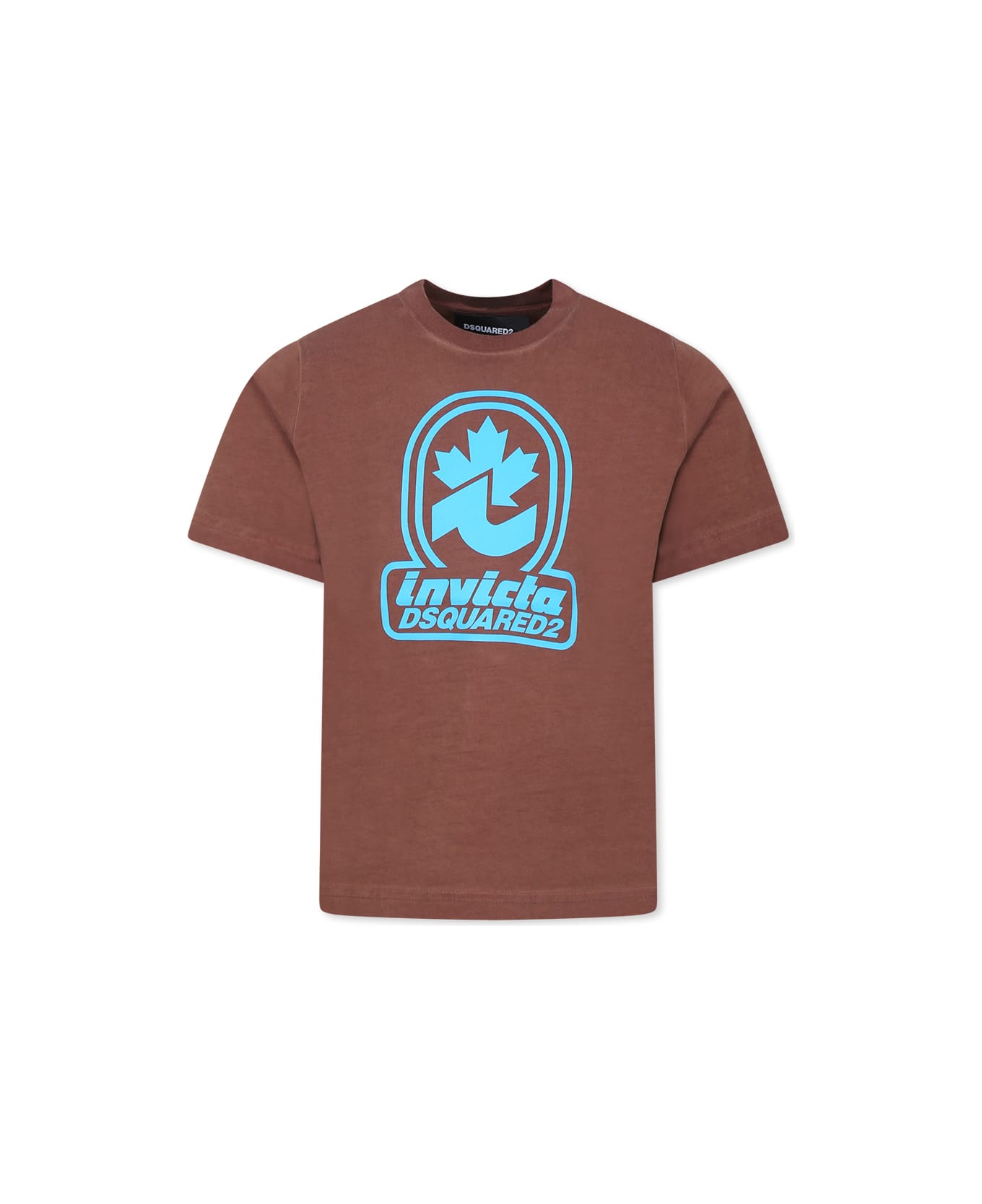 Dsquared2 Brown T-shirt For Kids With Logo - Brown