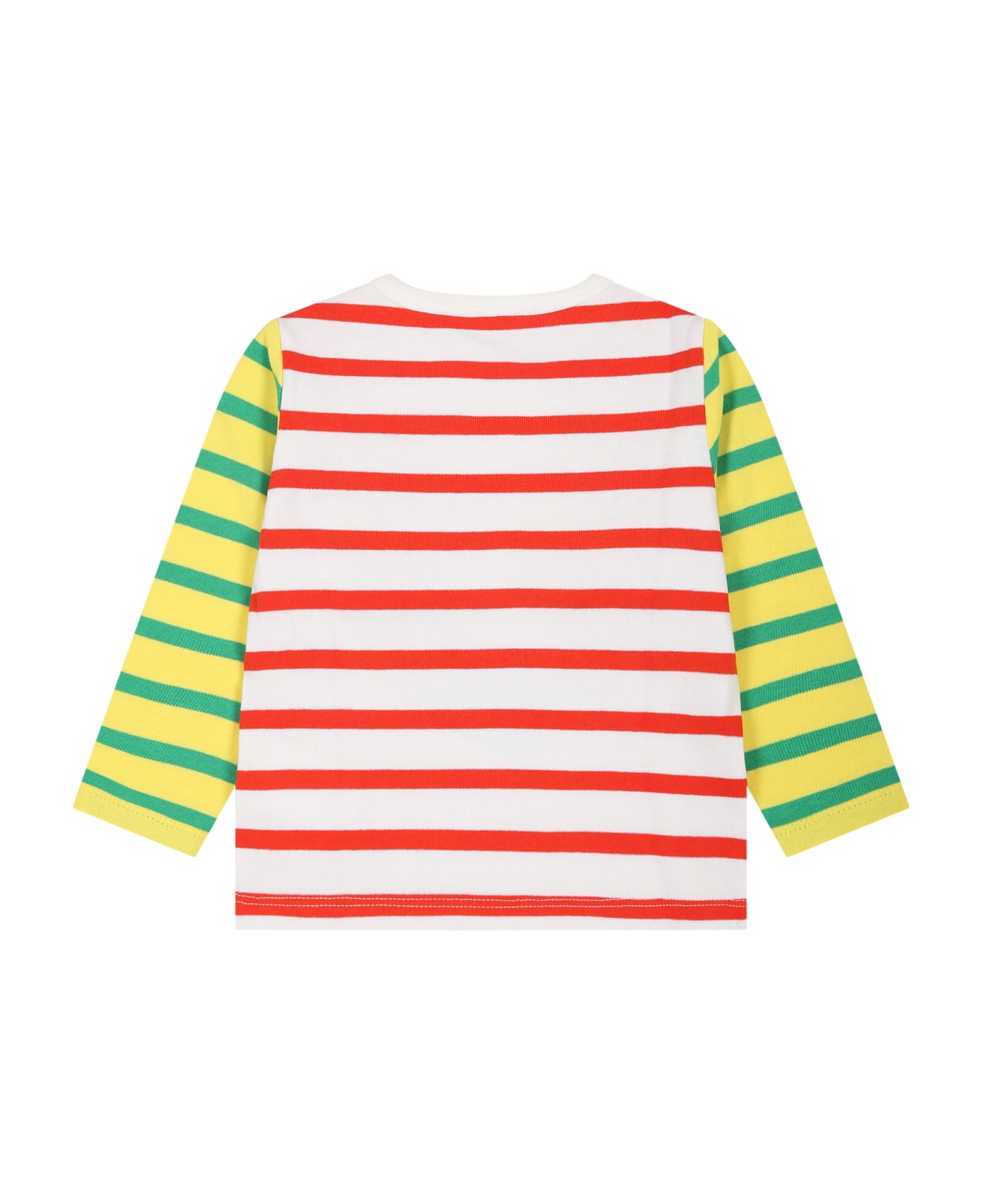 Stella McCartney Kids White T-shirt For Baby Boy With Multicolor Prints - Multicolor Tシャツ＆ポロシャツ