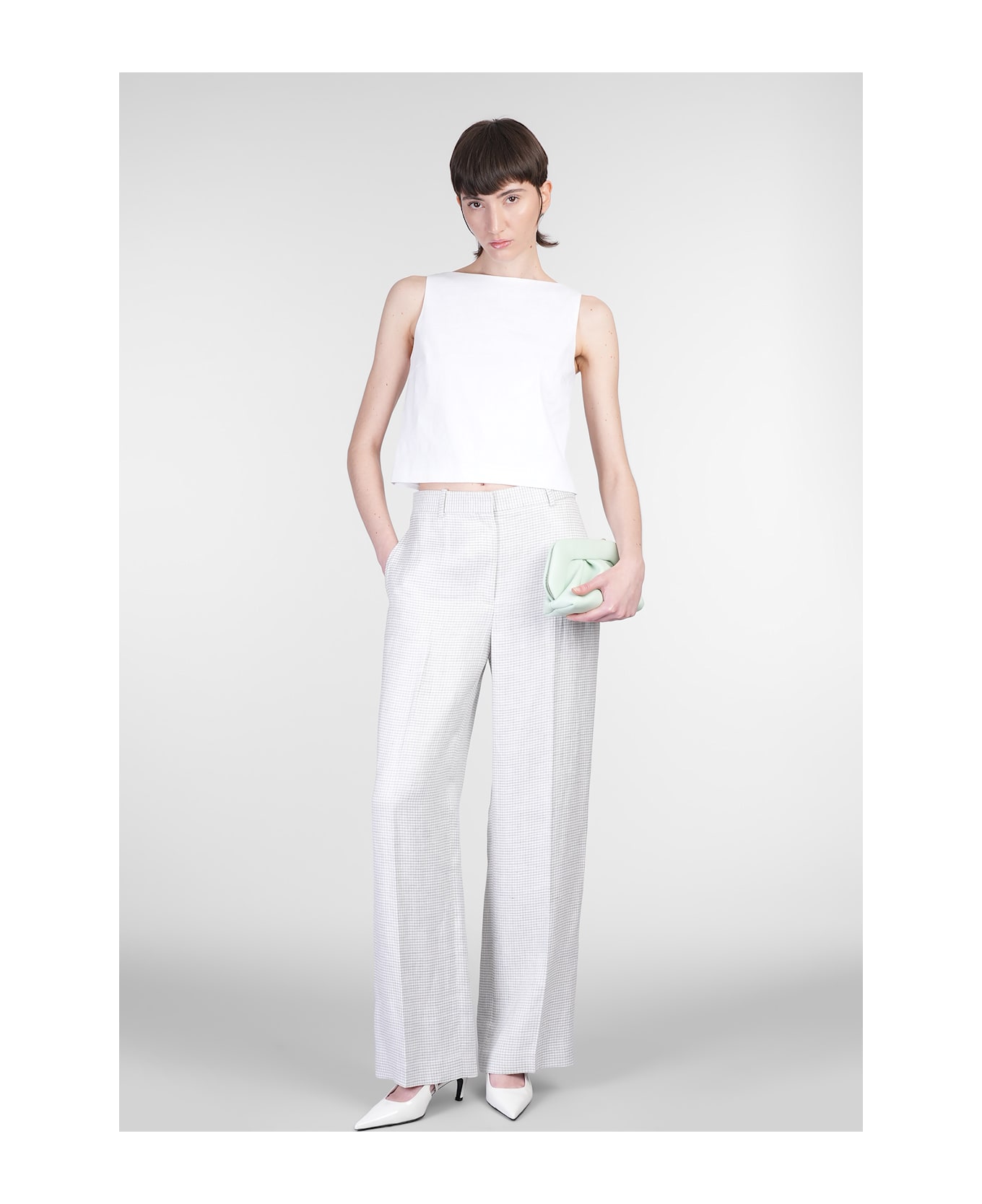 Theory Topwear In White Linen - white