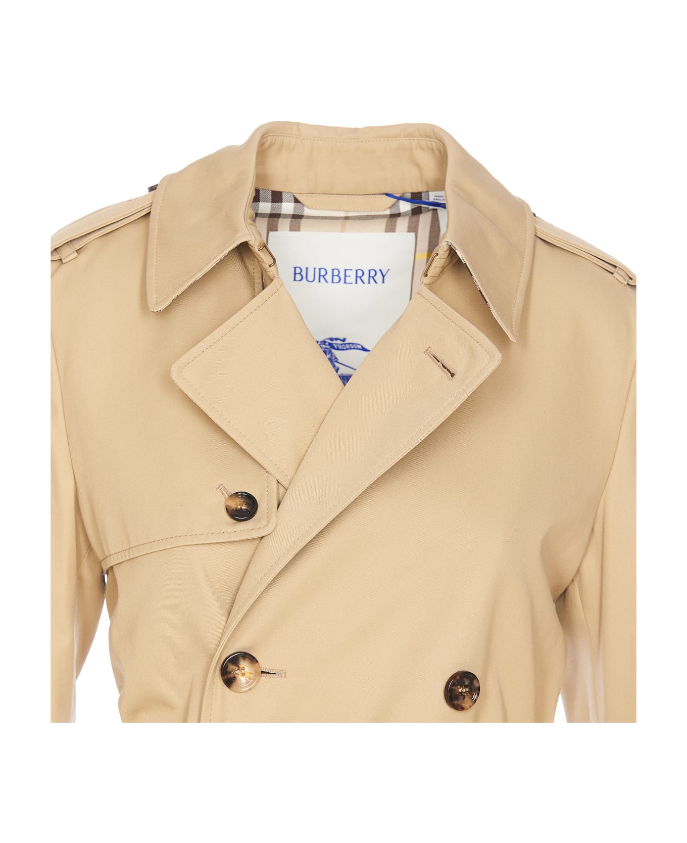 Burberry Cotton Mix Trench - Beige