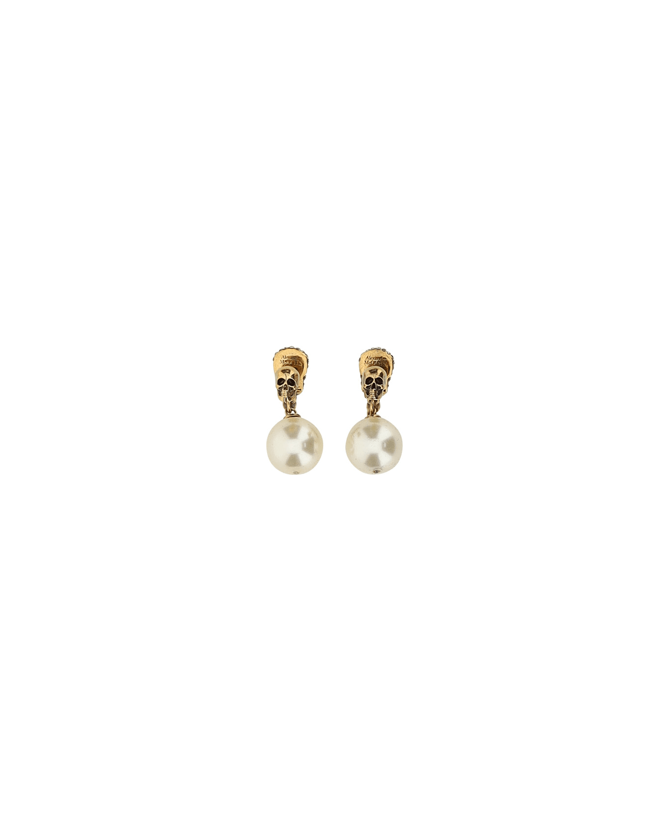 Alexander McQueen Pearl Earrings - Antique gold イヤリング