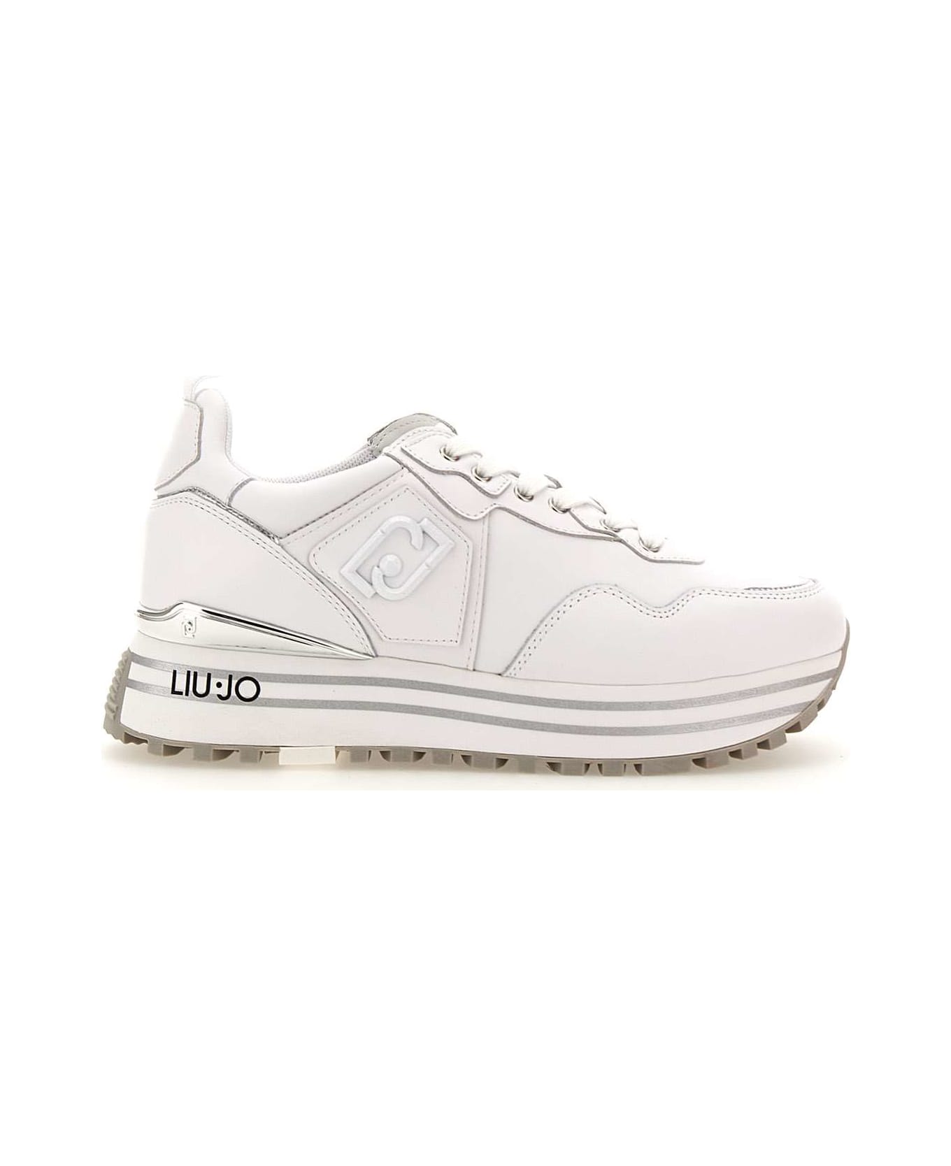 Liu-Jo 'maxi Wonder' Leather Sneakers - White