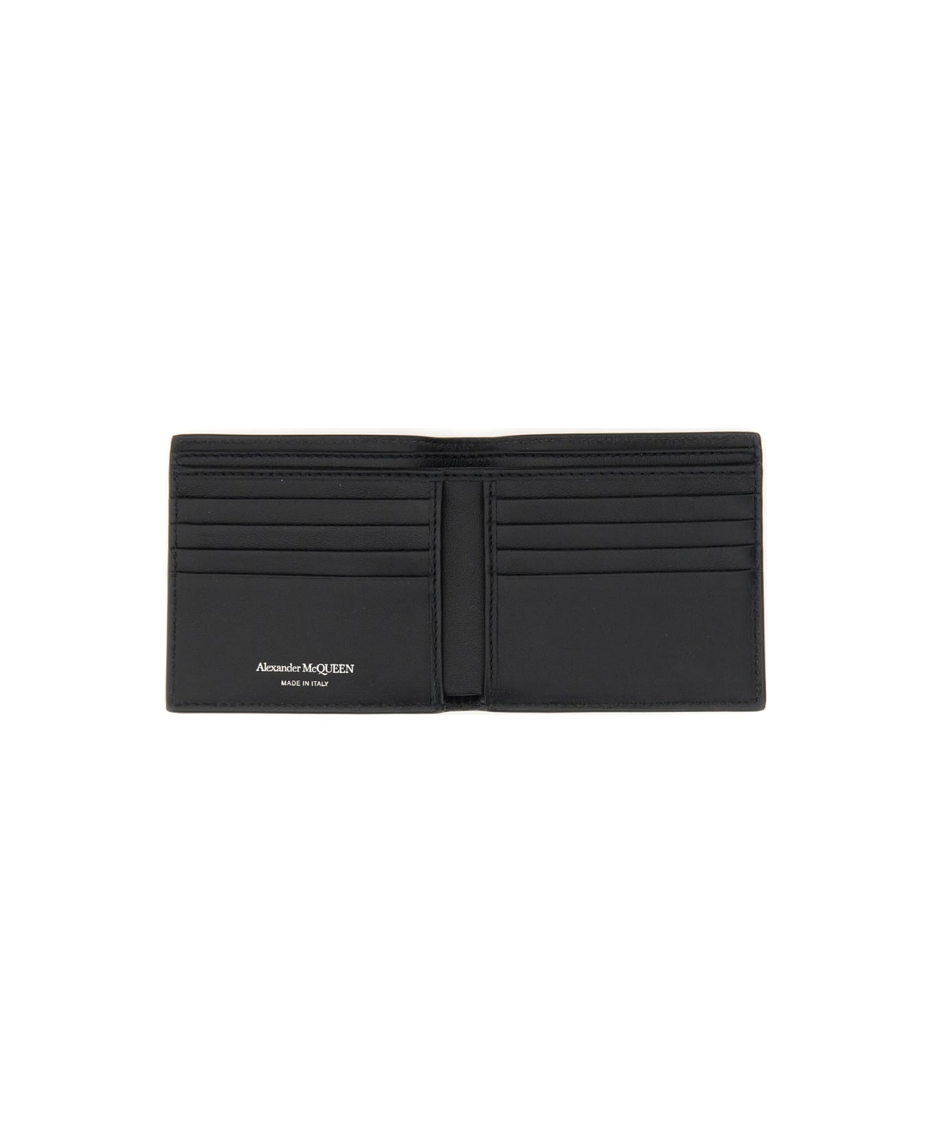 Alexander McQueen Leather Wallet - BLACK