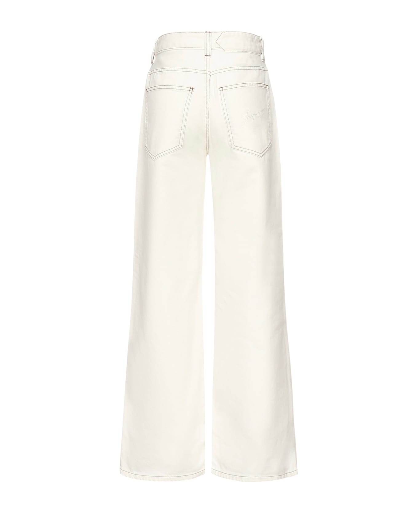 Jacquemus Le De Nîmes Large Jeans - OFF-WHITE/TABAC