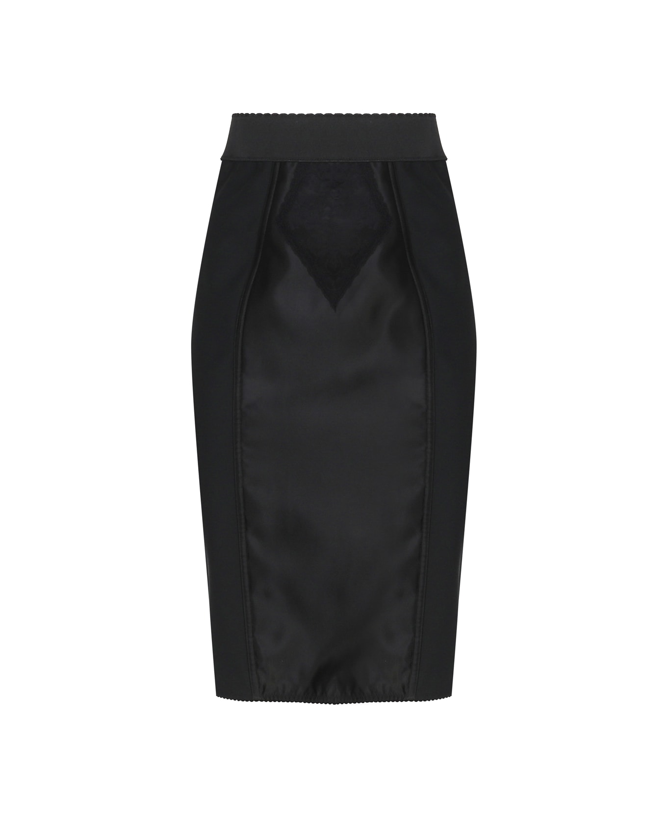 Dolce & Gabbana Lace Insert Skirt - Black