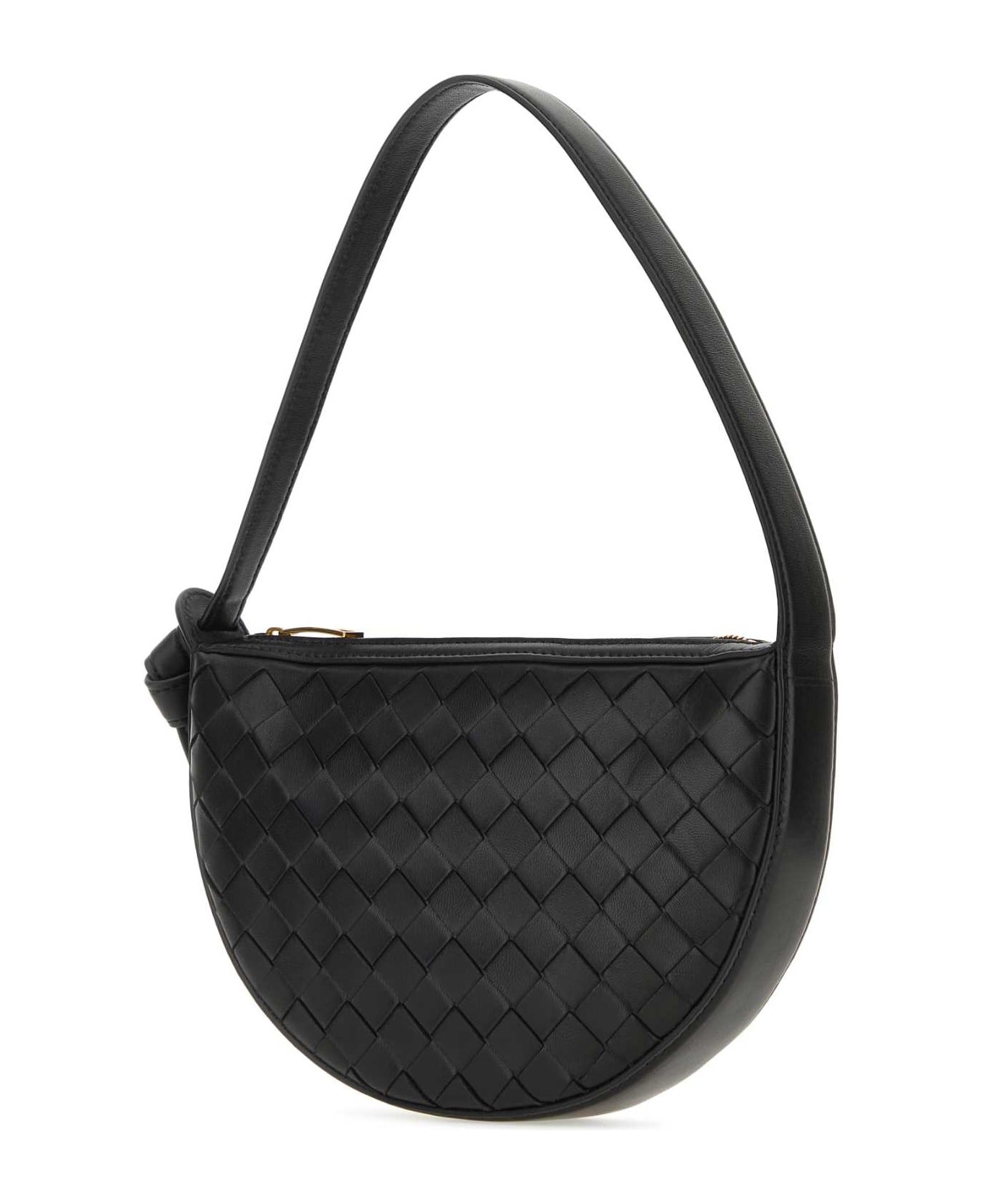 Bottega Veneta Black Leather Shoulder Bag - BLACKGOLD