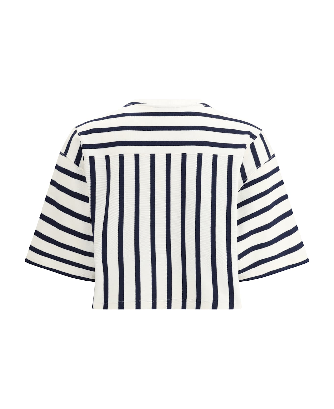 Balmain T-shirt - CrÈme/marine/rouge