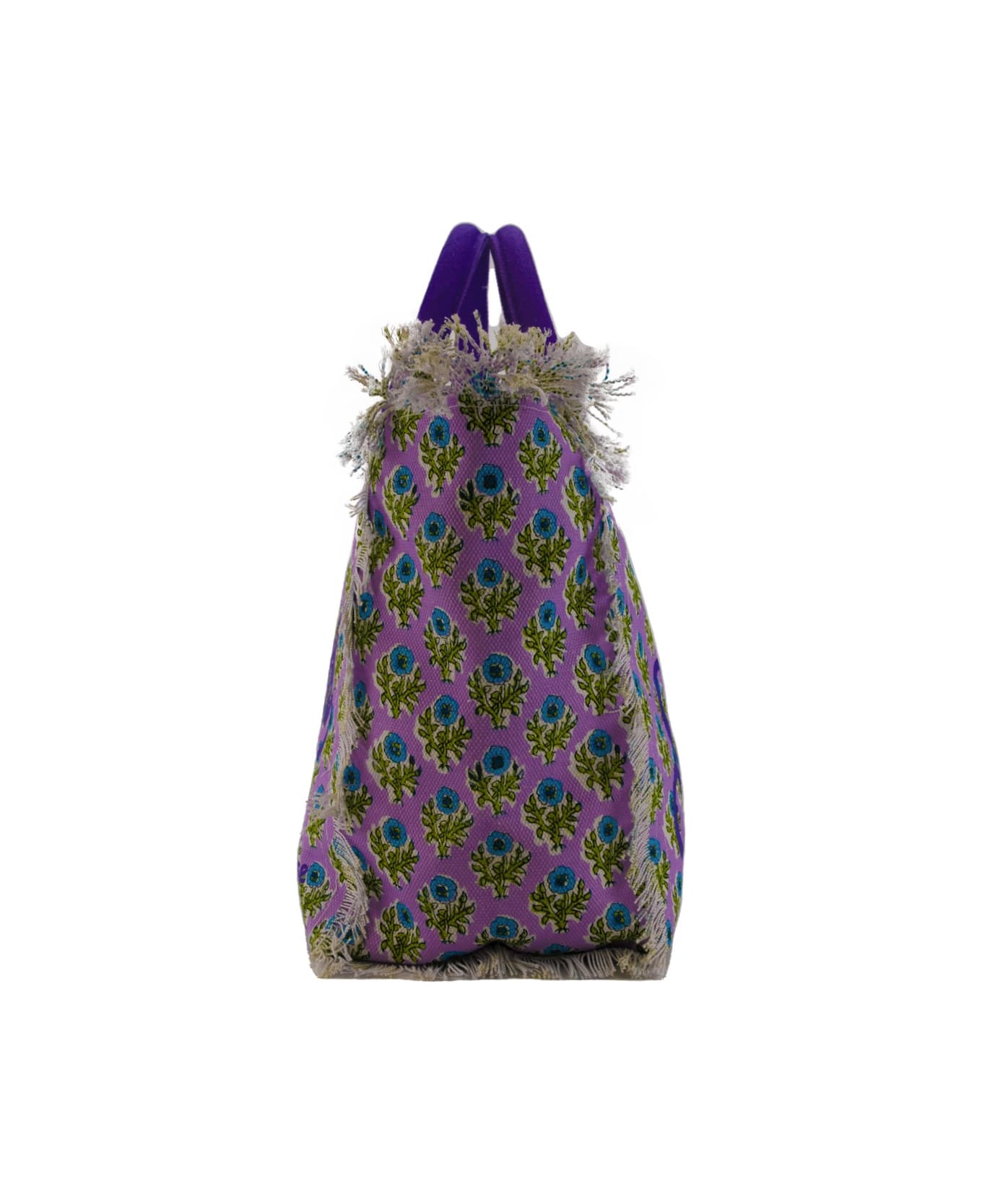 MC2 Saint Barth Vanity Radical Flowers Bag In Canvas - Viola トートバッグ