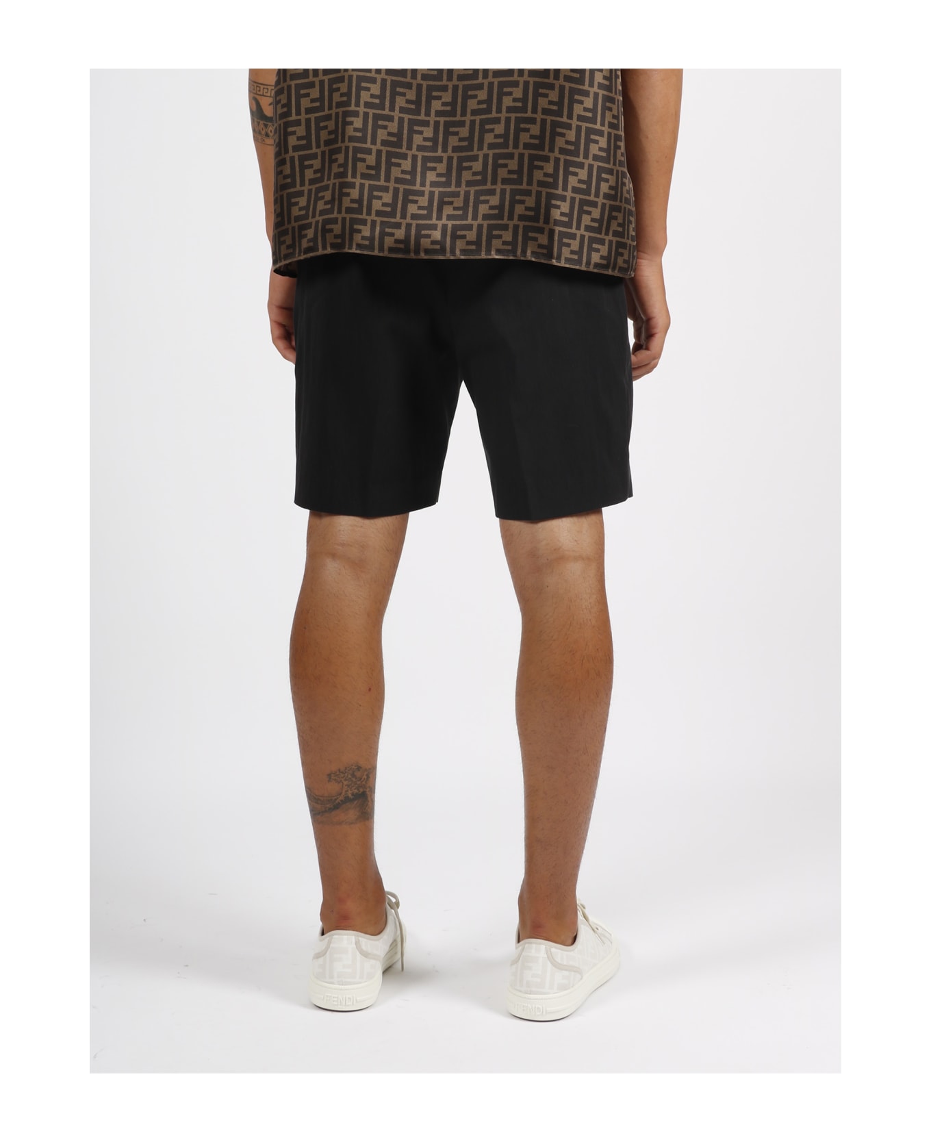 Fendi Cotton Shorts - BLACK