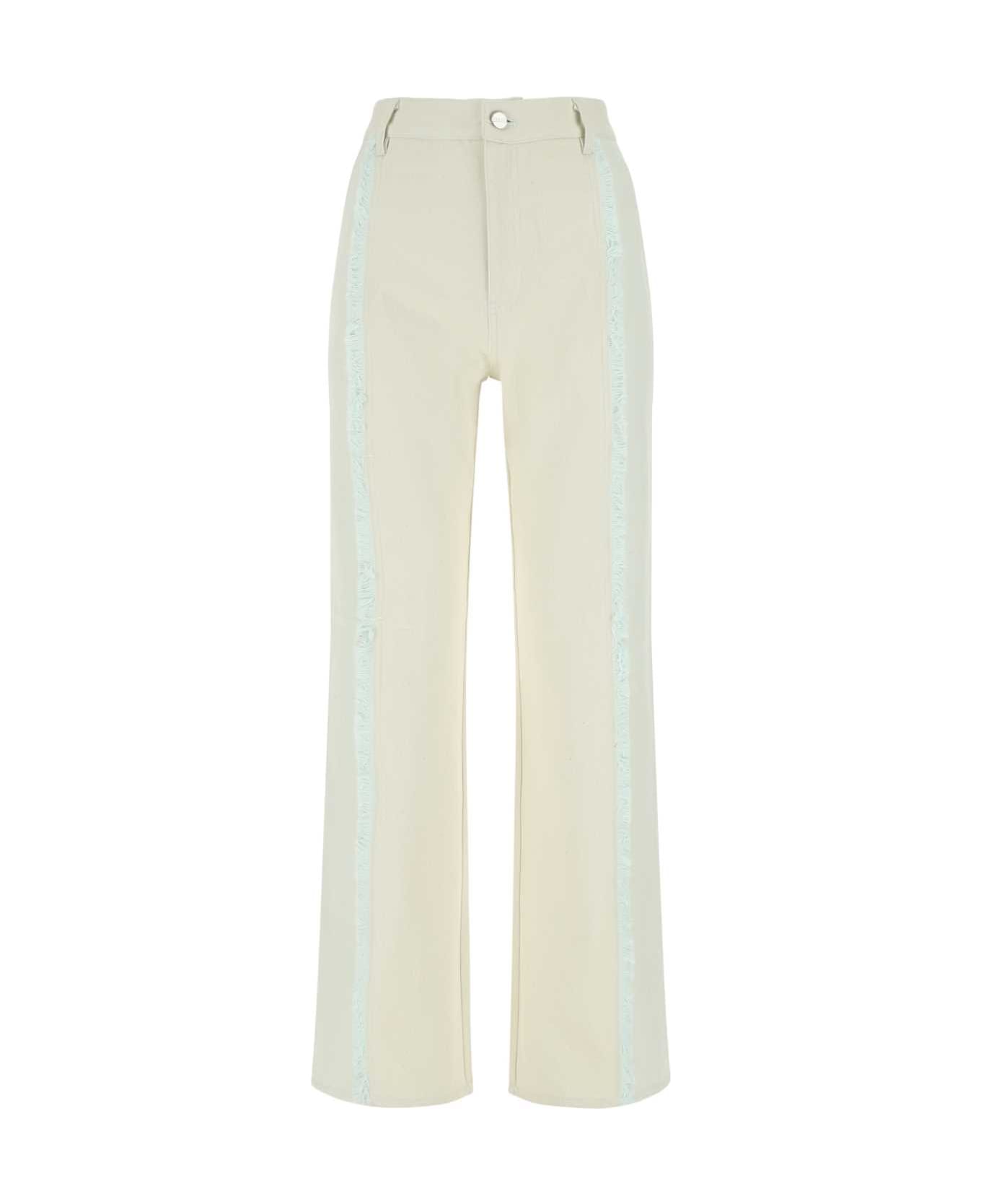 Dion Lee Two-tone Denim Jeans - CLEARBLUENAT