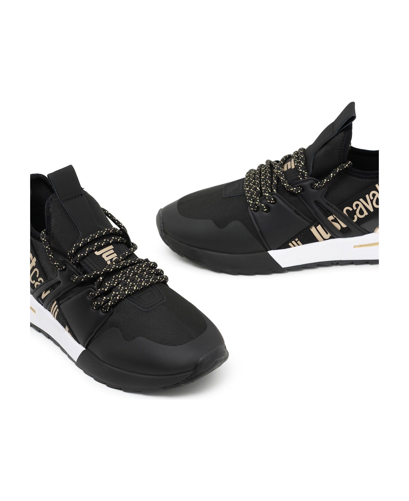 Just Cavalli Black Low Top Sneakers - Black