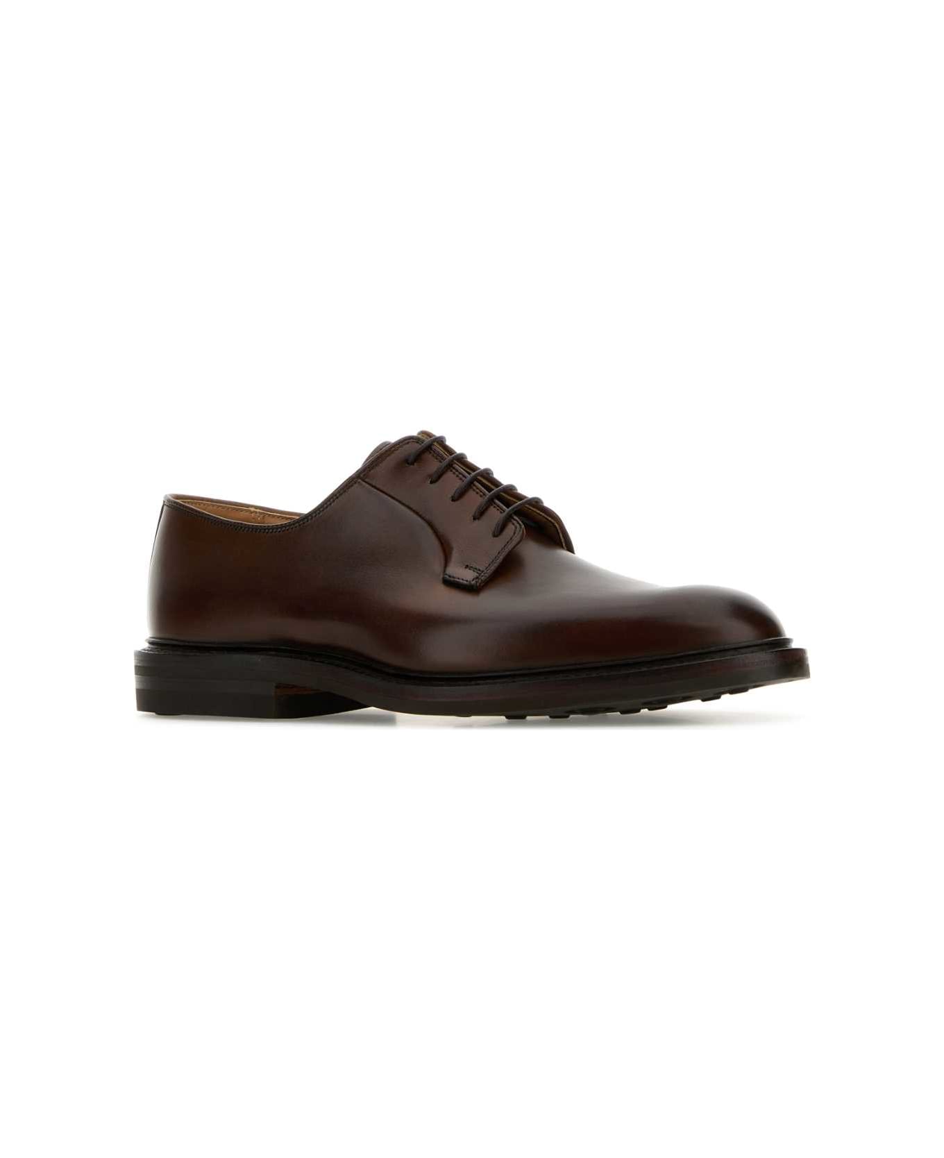 Crockett 
Jones Brown Leather Lanark 3 Lace-up Shoes - DARKBROWNBURNISHEDCALF