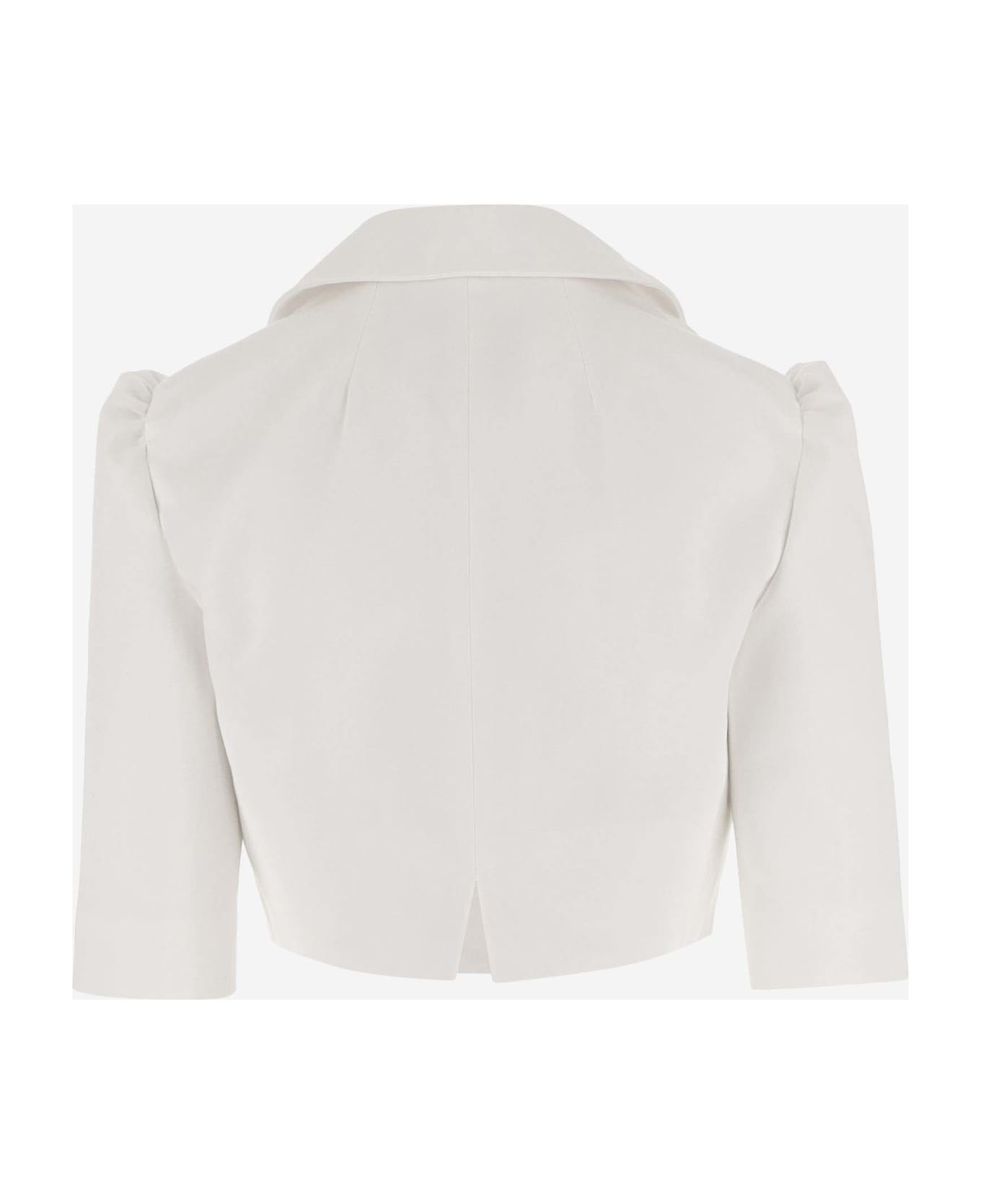 Patou Cotton Crop Jacket - White ブレザー