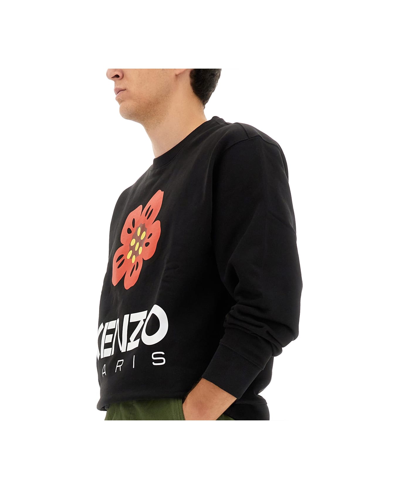 Kenzo Flower Boke Sweatshirt - BLACK