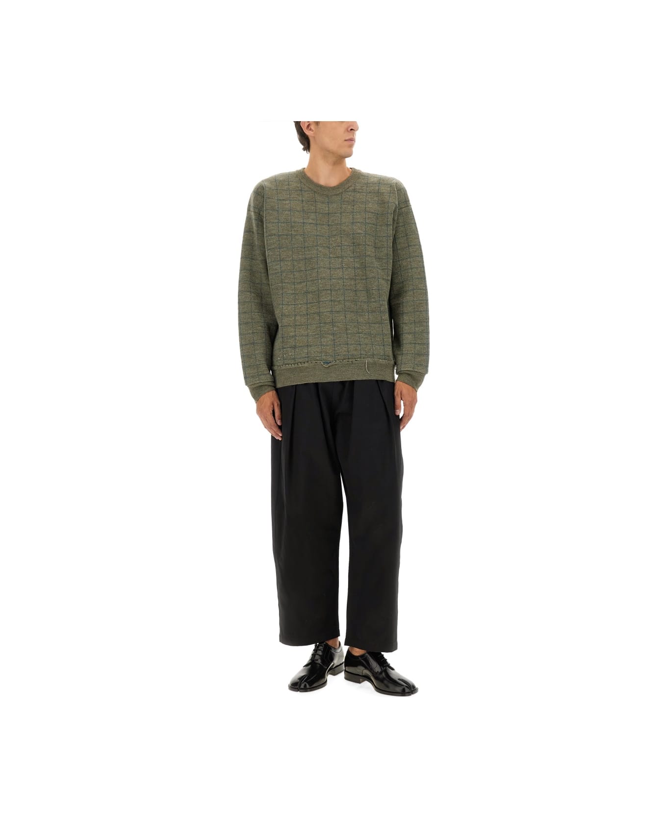 Maison Margiela Sweatshirt With Worn Effect - GREEN