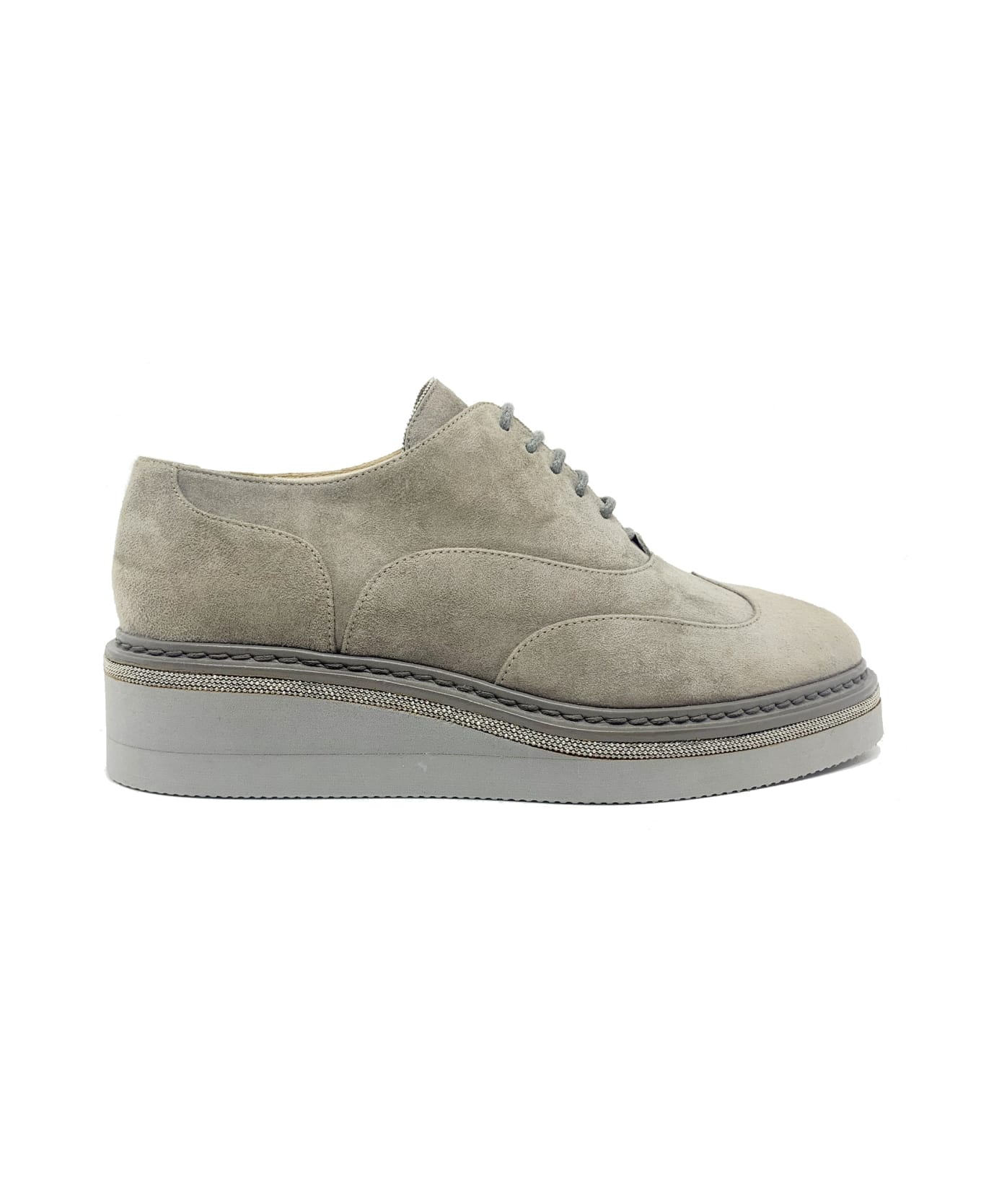 Fabiana Filippi Suede Lace-up Shoes - Gray