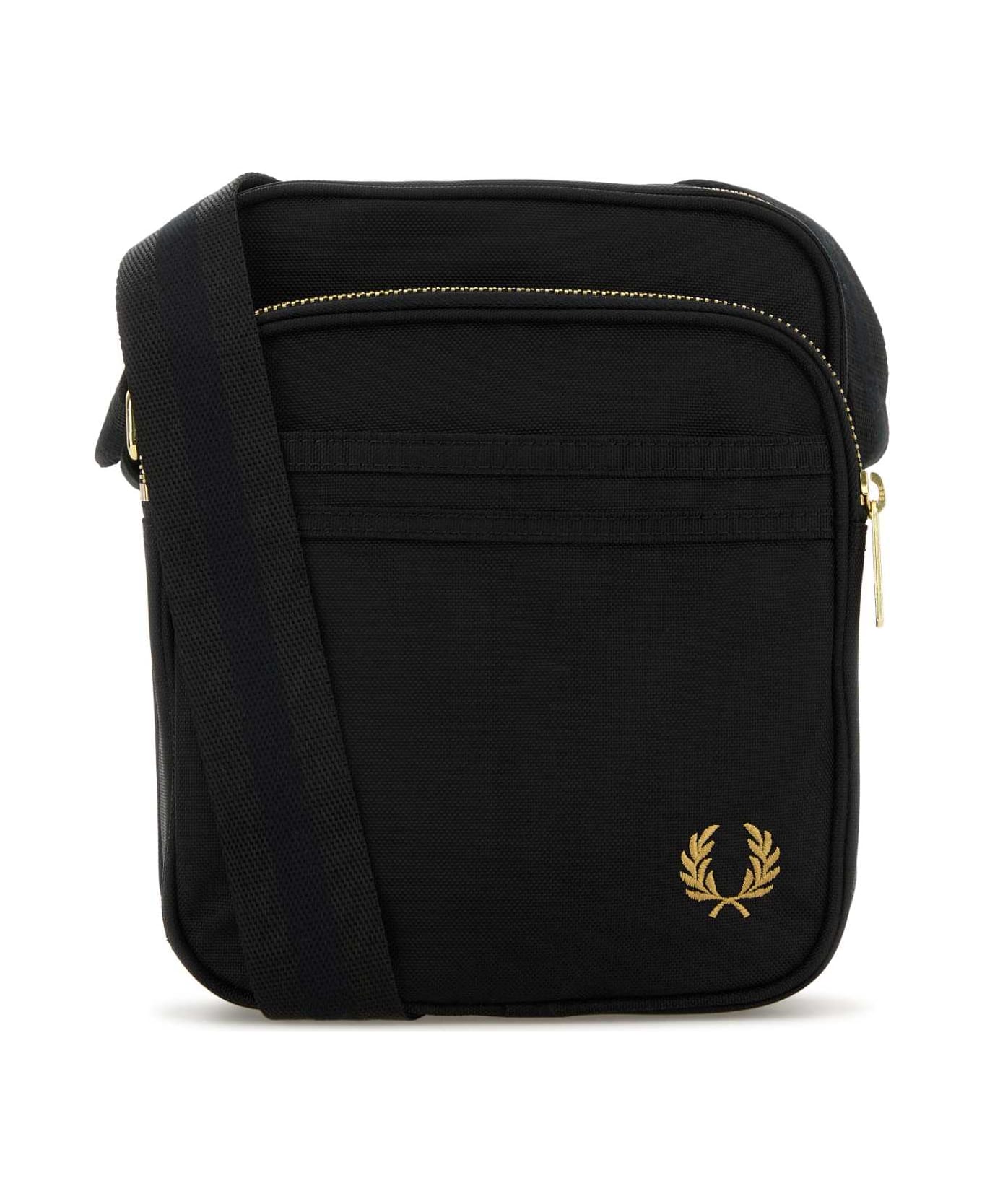 Fred Perry Black Canvas Crossbody Bag - 102BLACK