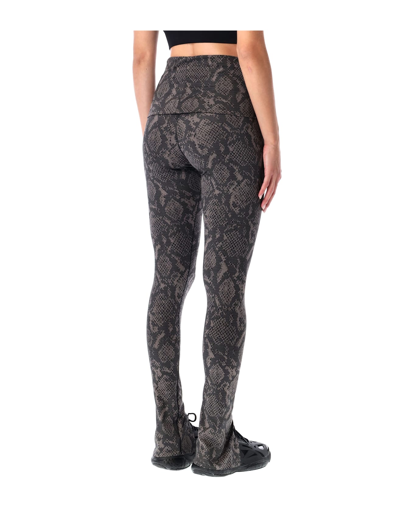 Adidas by Stella McCartney Python Print Rolltop Leggings - CHARCOAL