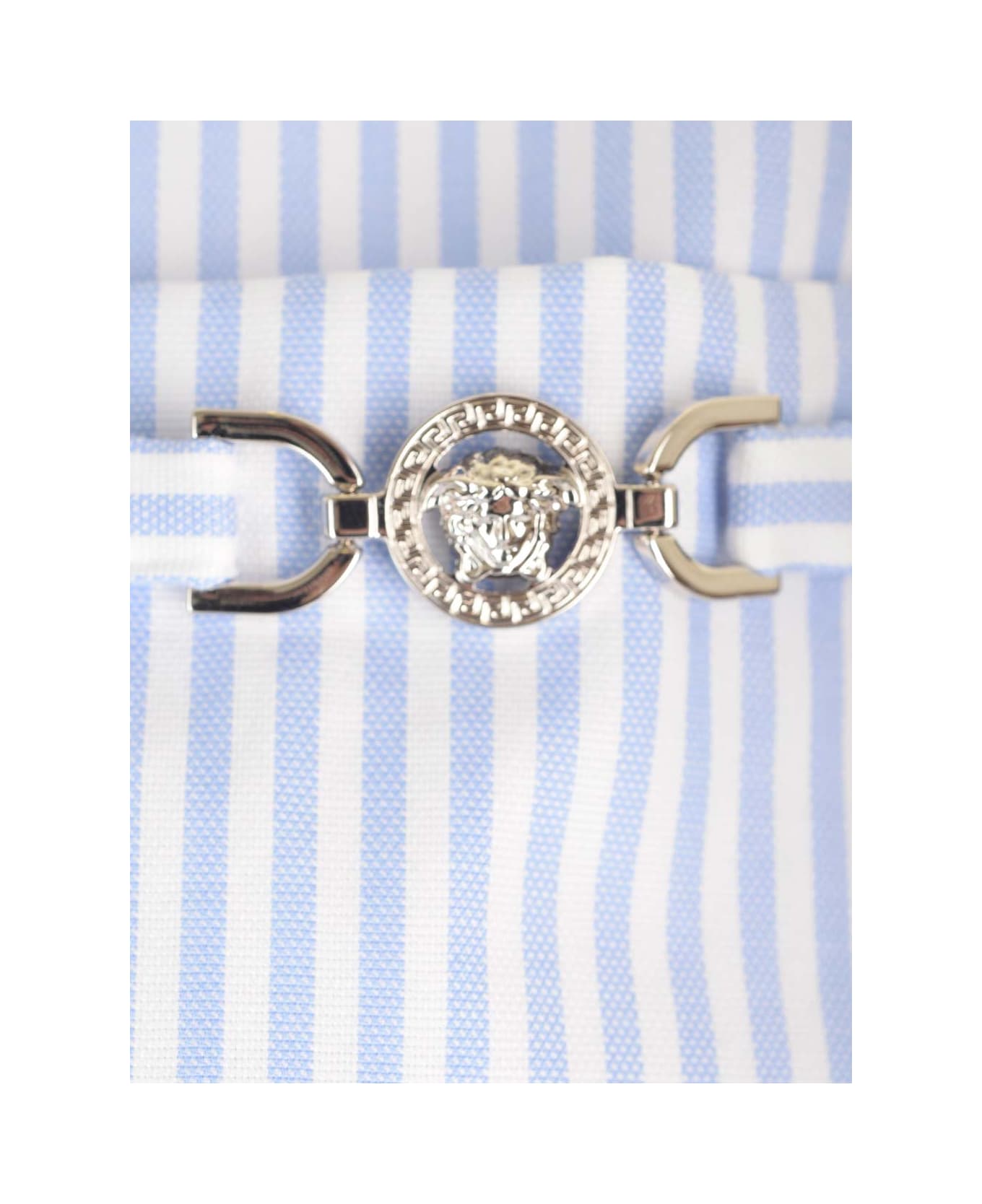 Versace Cropped Shirt - BLUE/WHITE
