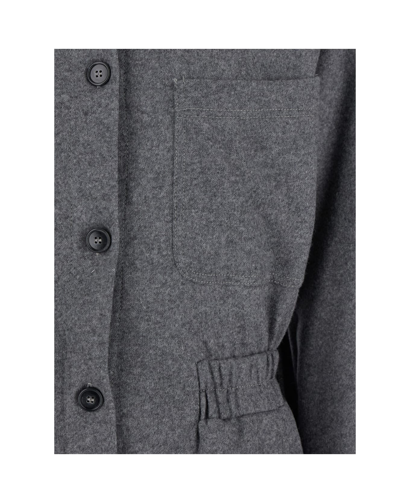 The Andamane 'tania' Grey Jumpsuit With Pleated Details In Wool Woman - Grey