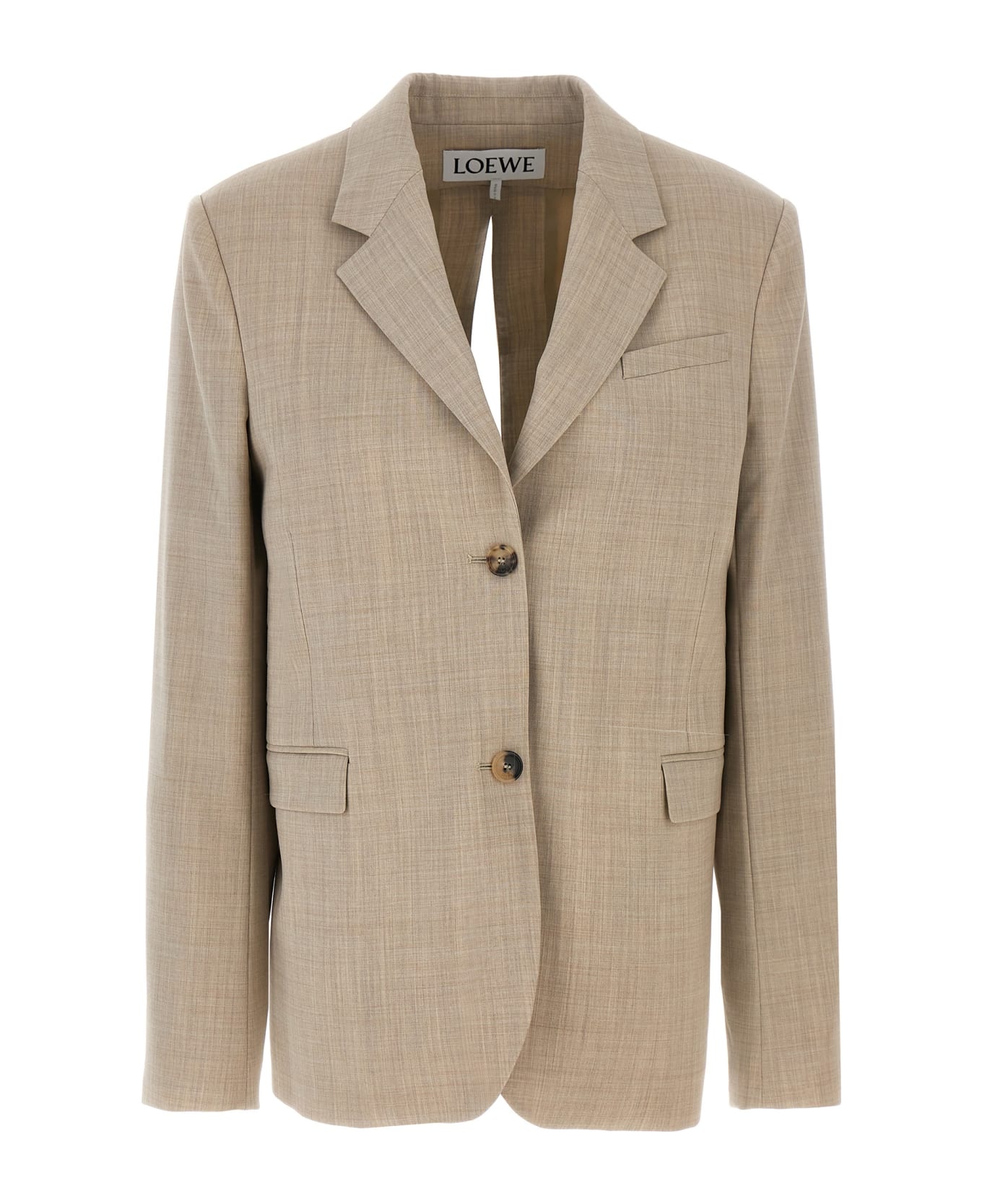 Loewe Tailored Blazer With Back Lace - Beige